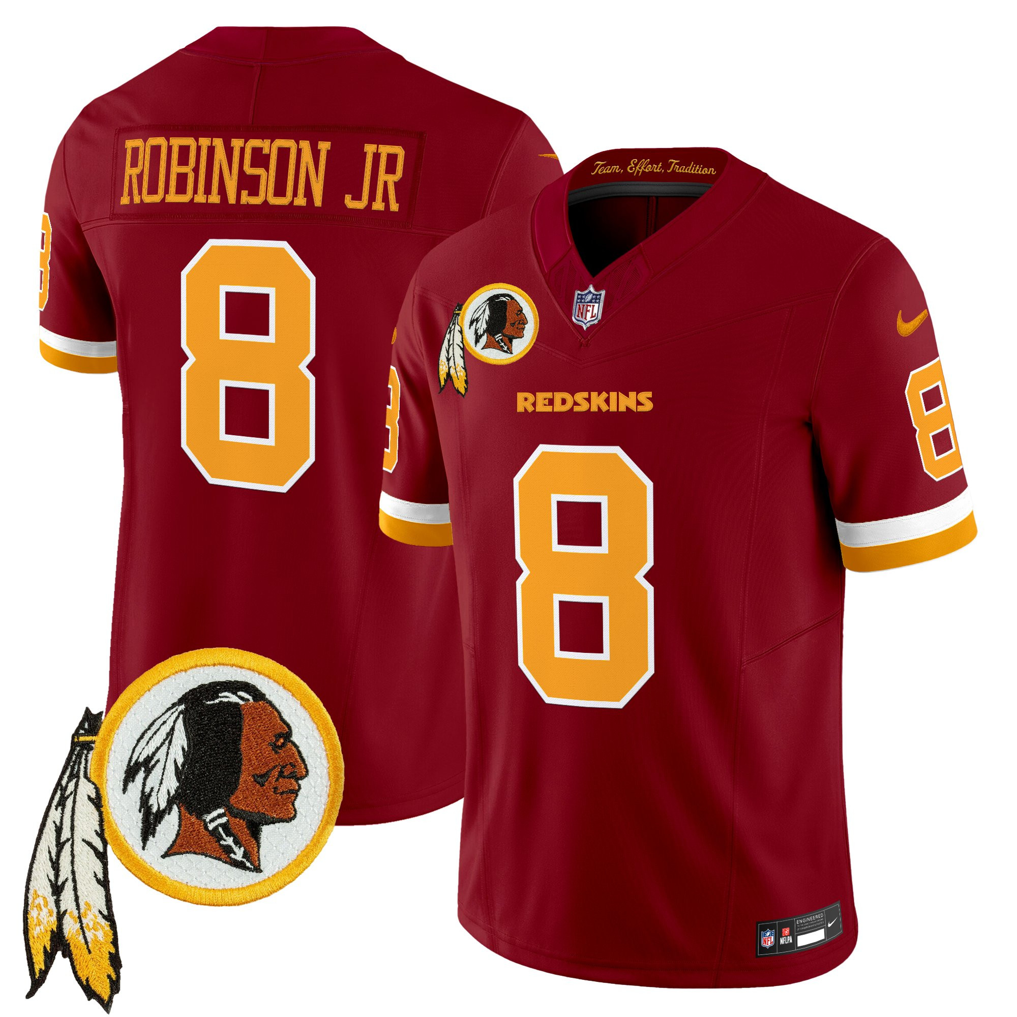 Men's Washington Redskins Throwback Vapor Limited Jersey V3 - All Stitched