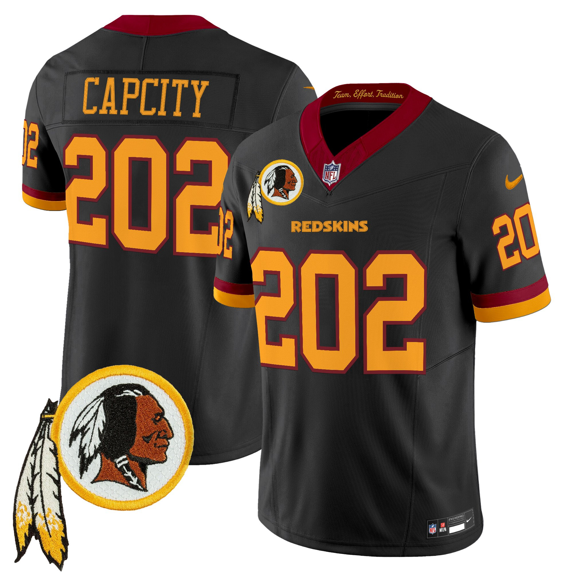 Men's Washington Redskins Throwback Vapor Limited Jersey V3 - All Stitched