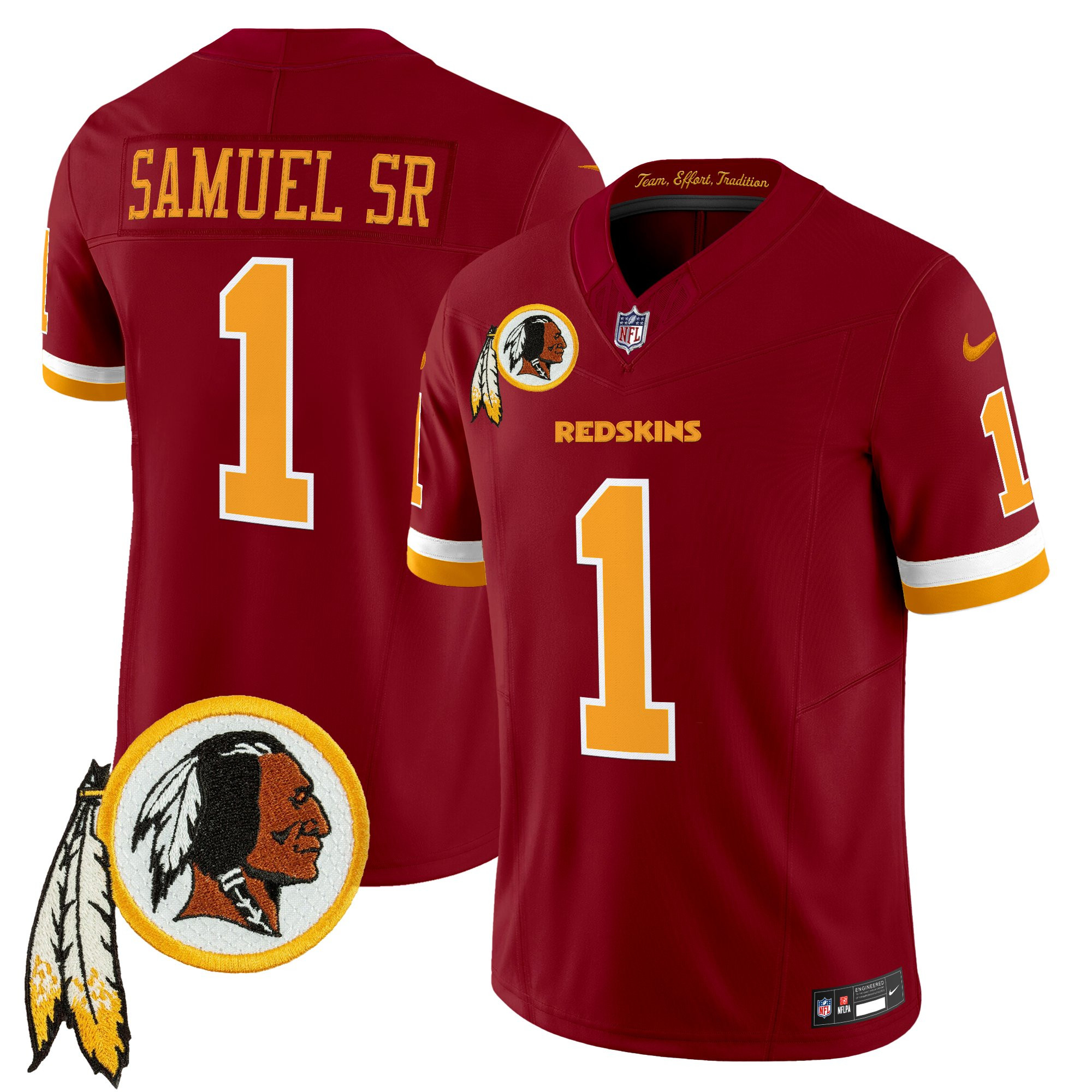 Men's Washington Redskins Throwback Vapor Limited Jersey V3 - All Stitched