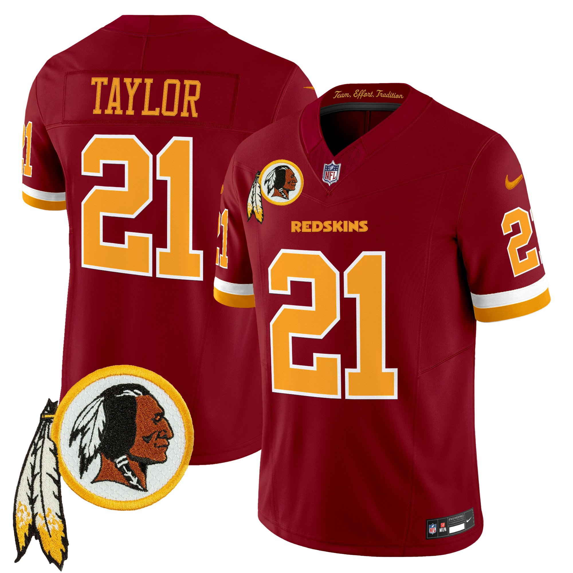 Men's Washington Redskins Throwback Vapor Limited Jersey V3 - All Stitched
