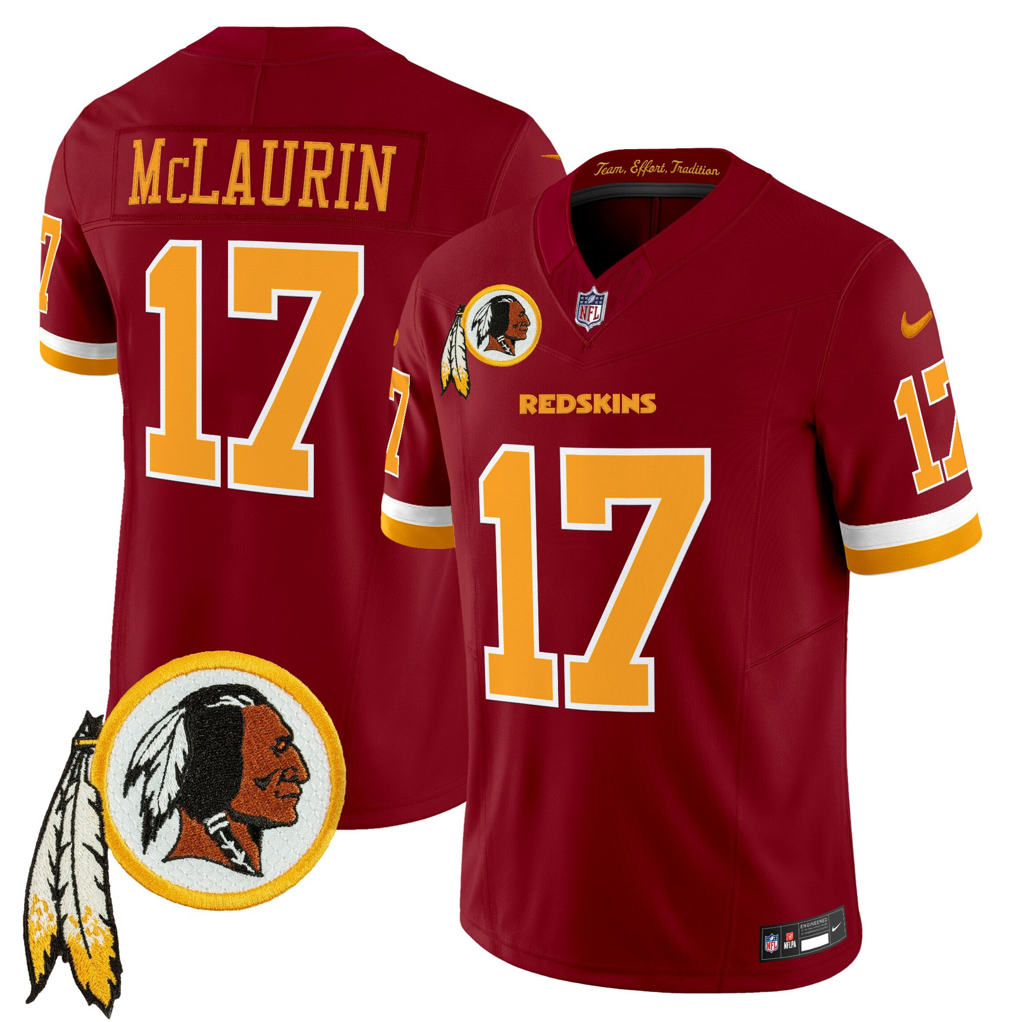 Men's Washington Redskins Throwback Vapor Limited Jersey V3 - All Stitched