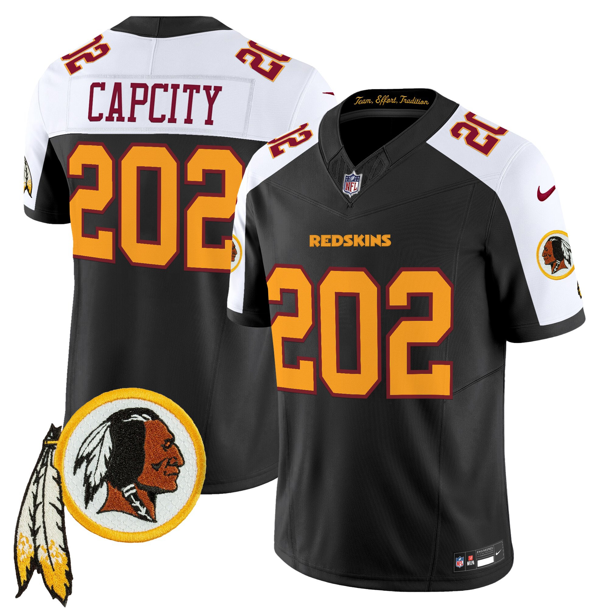 Men's Washington Redskins Throwback Vapor Limited Jersey V3 - All Stitched