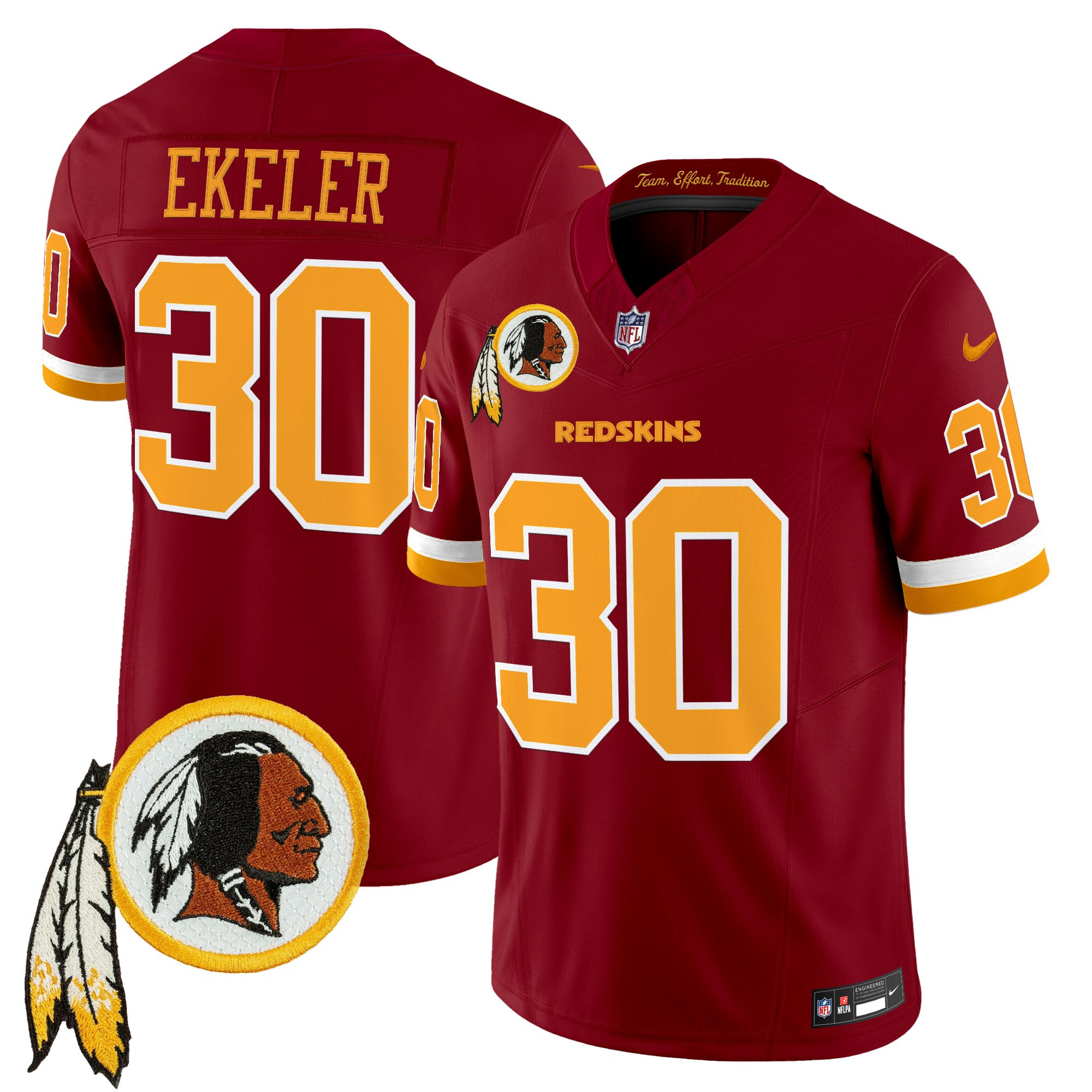 Men's Washington Redskins Throwback Vapor Limited Jersey V3 - All Stitched