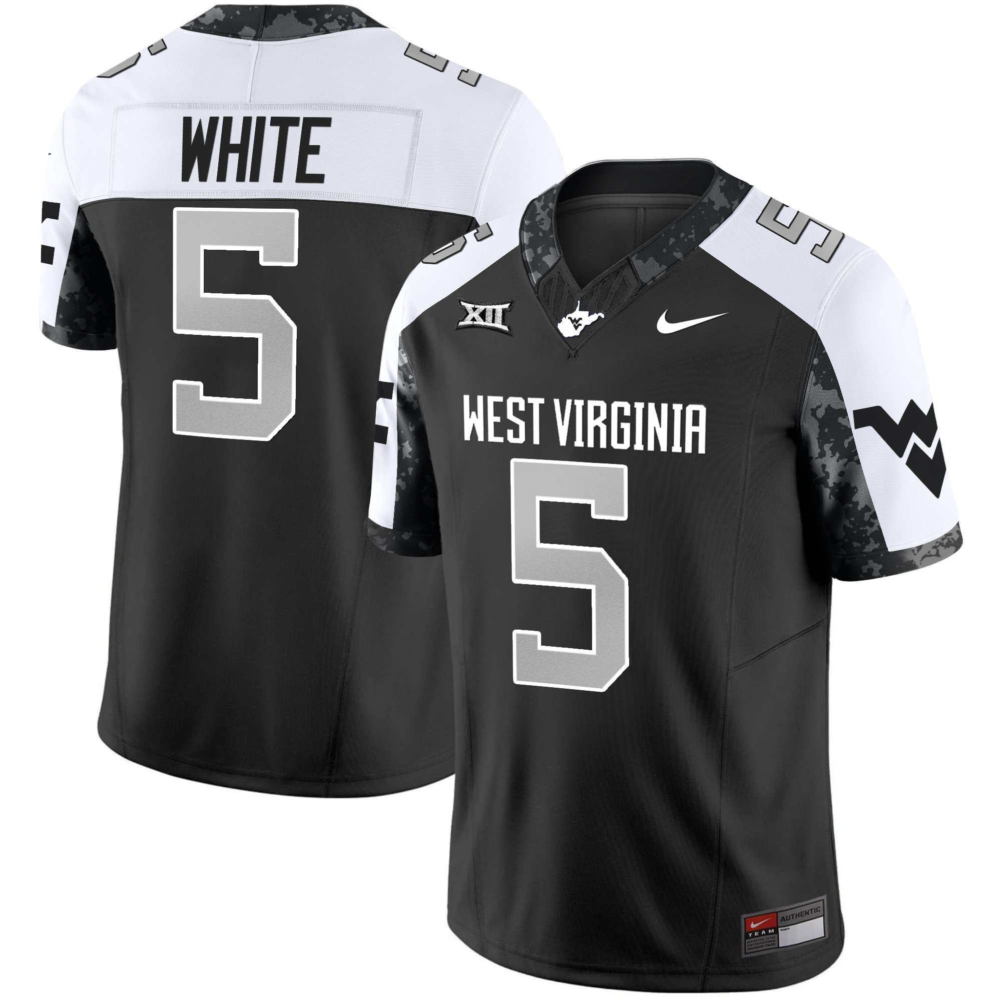 Men's West Virginia Mountaineers 2025 Coal Rush Vapor Limited Jersey - All Stitched