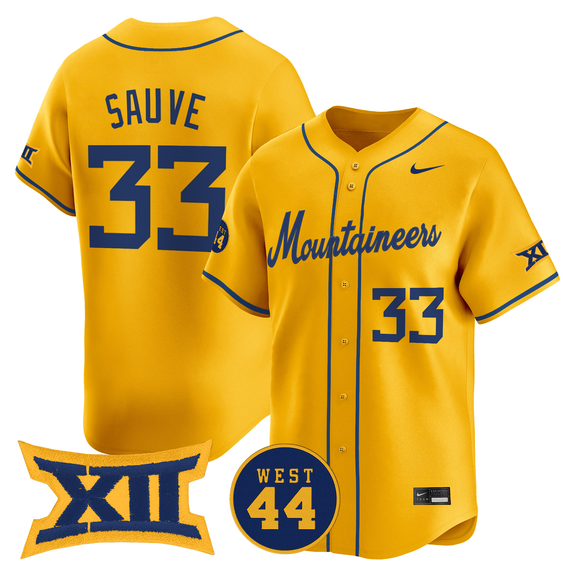 Men's West Virginia Mountaineers 2025 Vapor Premier Limited Jersey - All Stitched