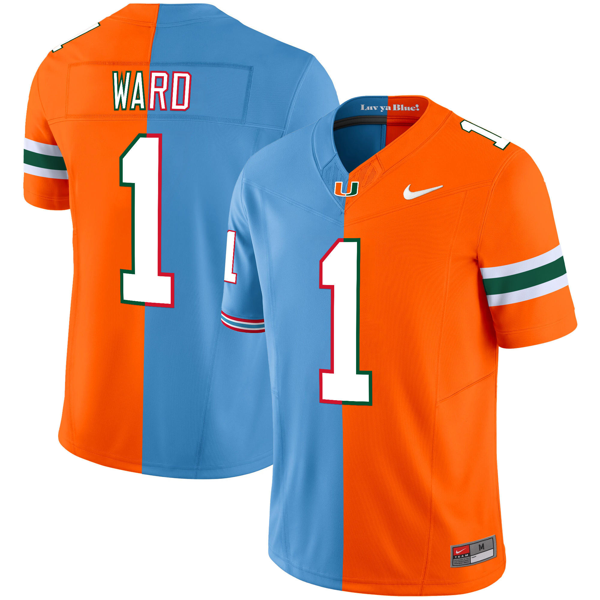 Miami Hurricanes x Tennessee Titans Split Vapor Limited Jersey V2