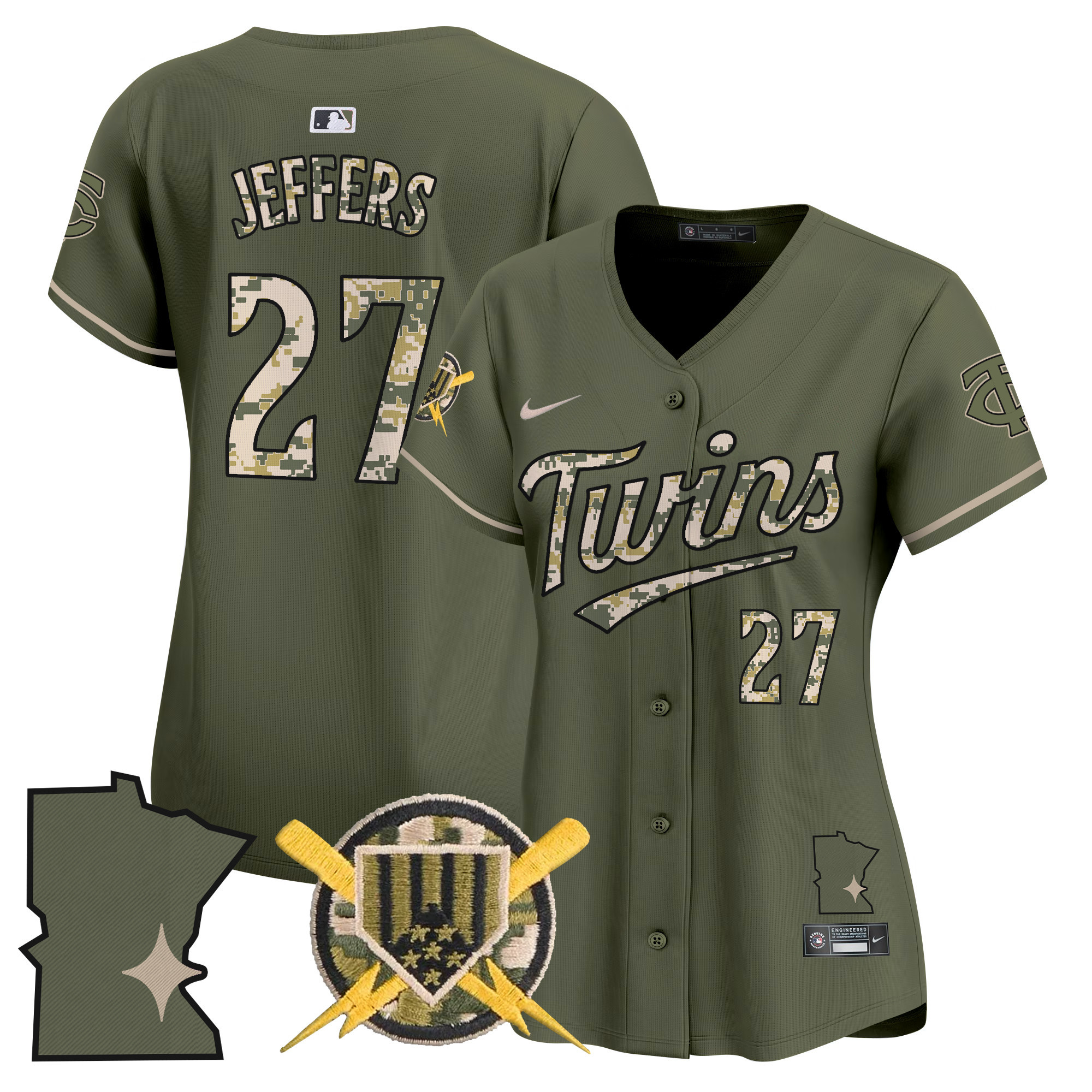 Minnesota Twins Armed Forces Day Vapor Premier Limited Jersey - All Stitched