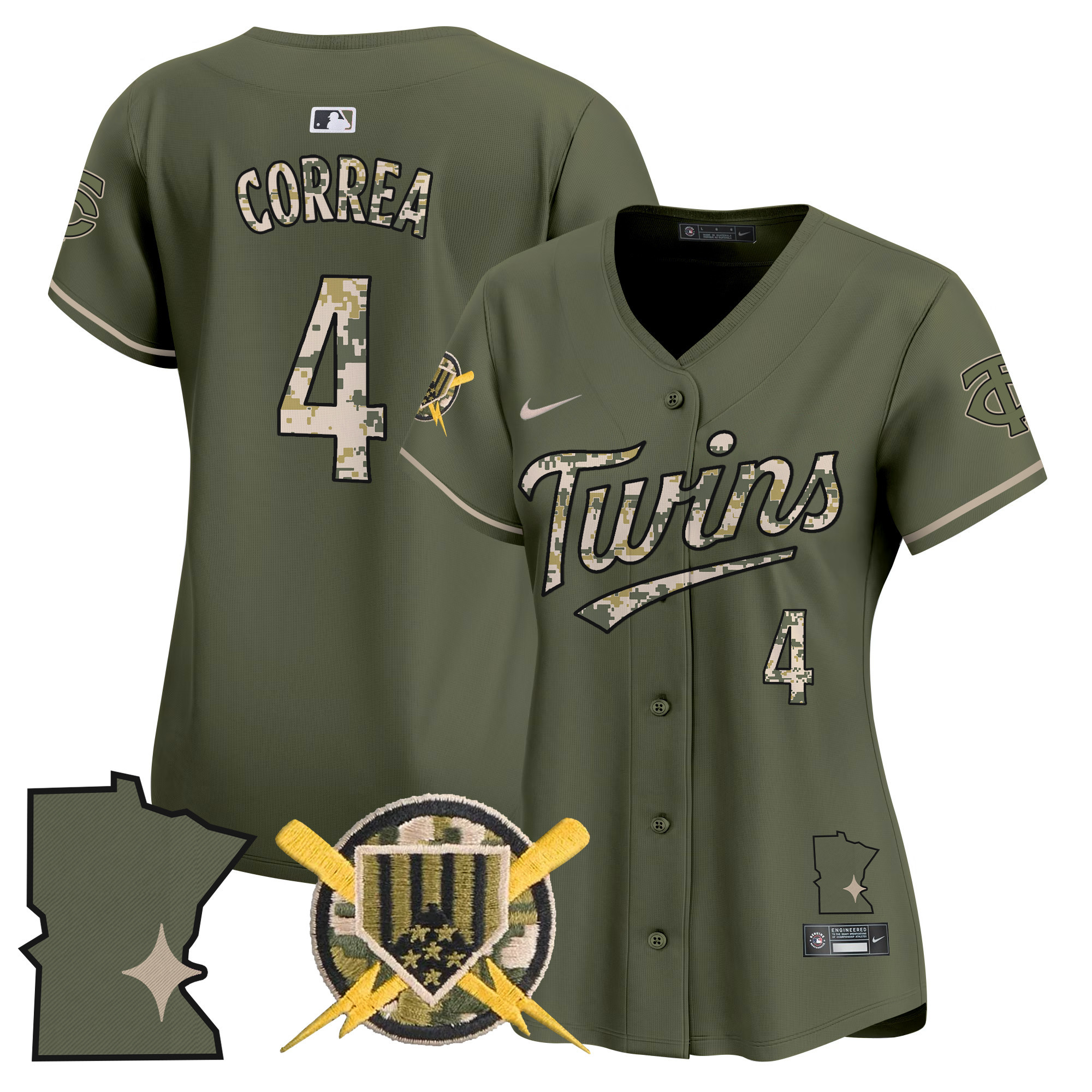 Minnesota Twins Armed Forces Day Vapor Premier Limited Jersey - All Stitched