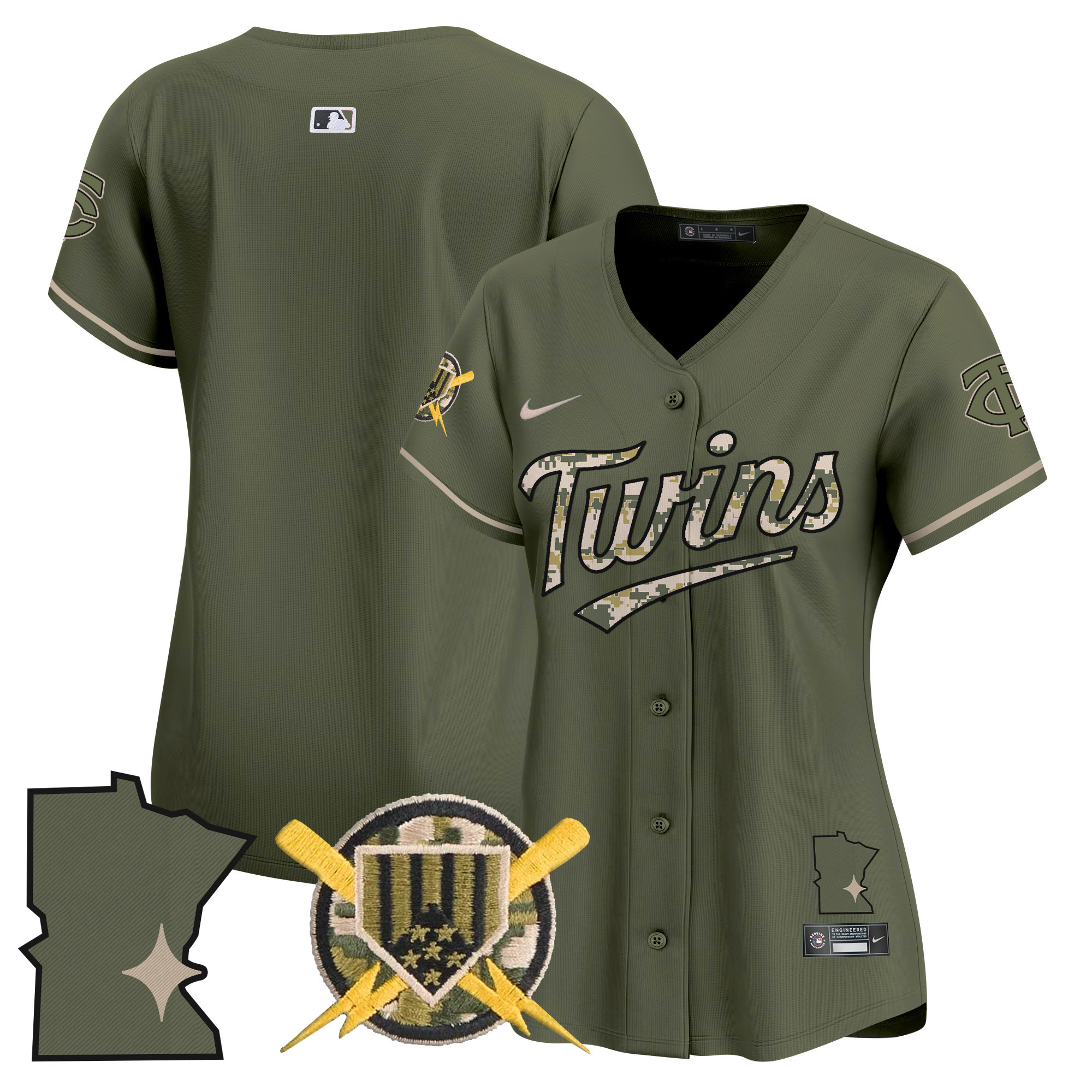Minnesota Twins Armed Forces Day Vapor Premier Limited Jersey - All Stitched