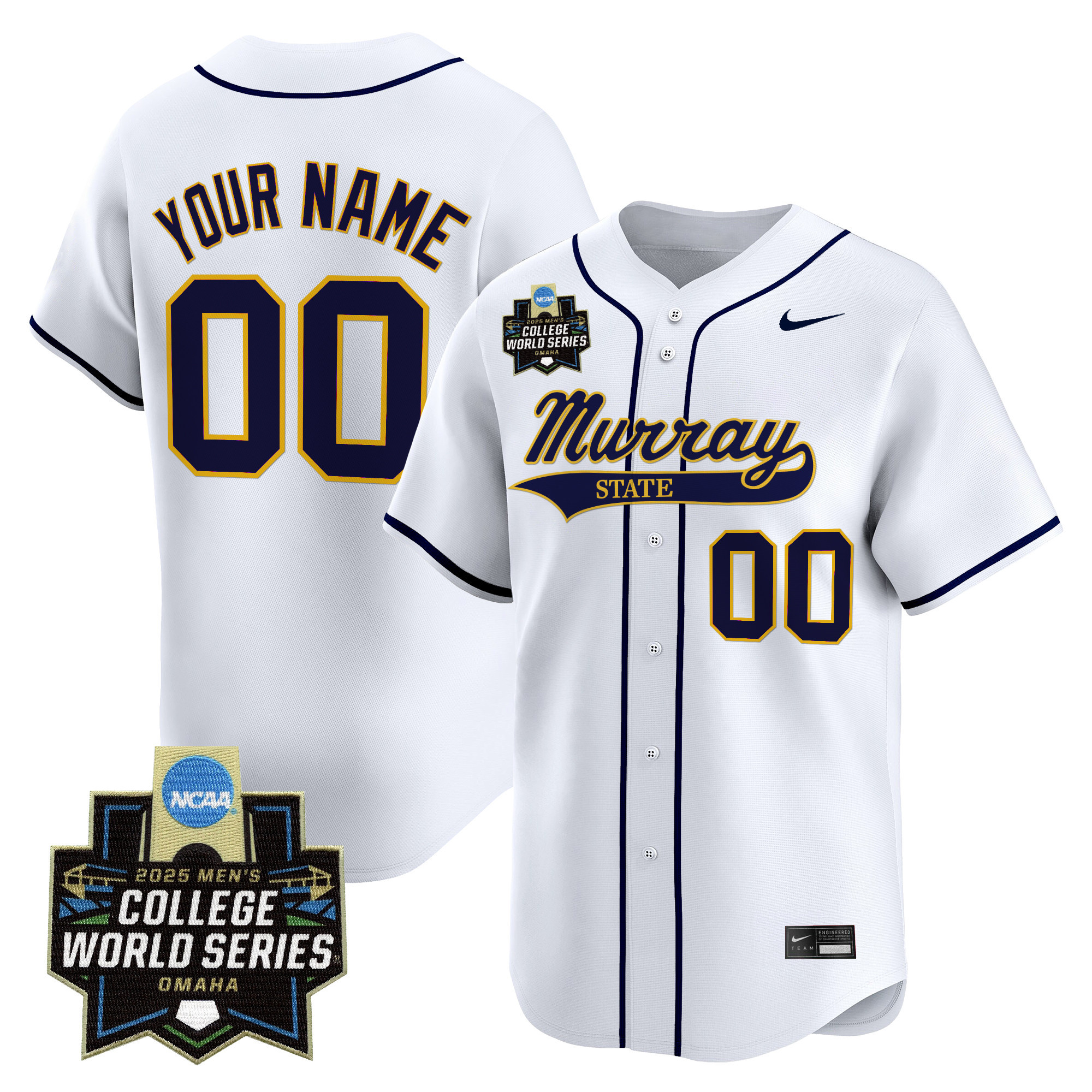 Murray State Racers 2025 World Series Vapor Premier Limited Custom Jersey - All Stitched