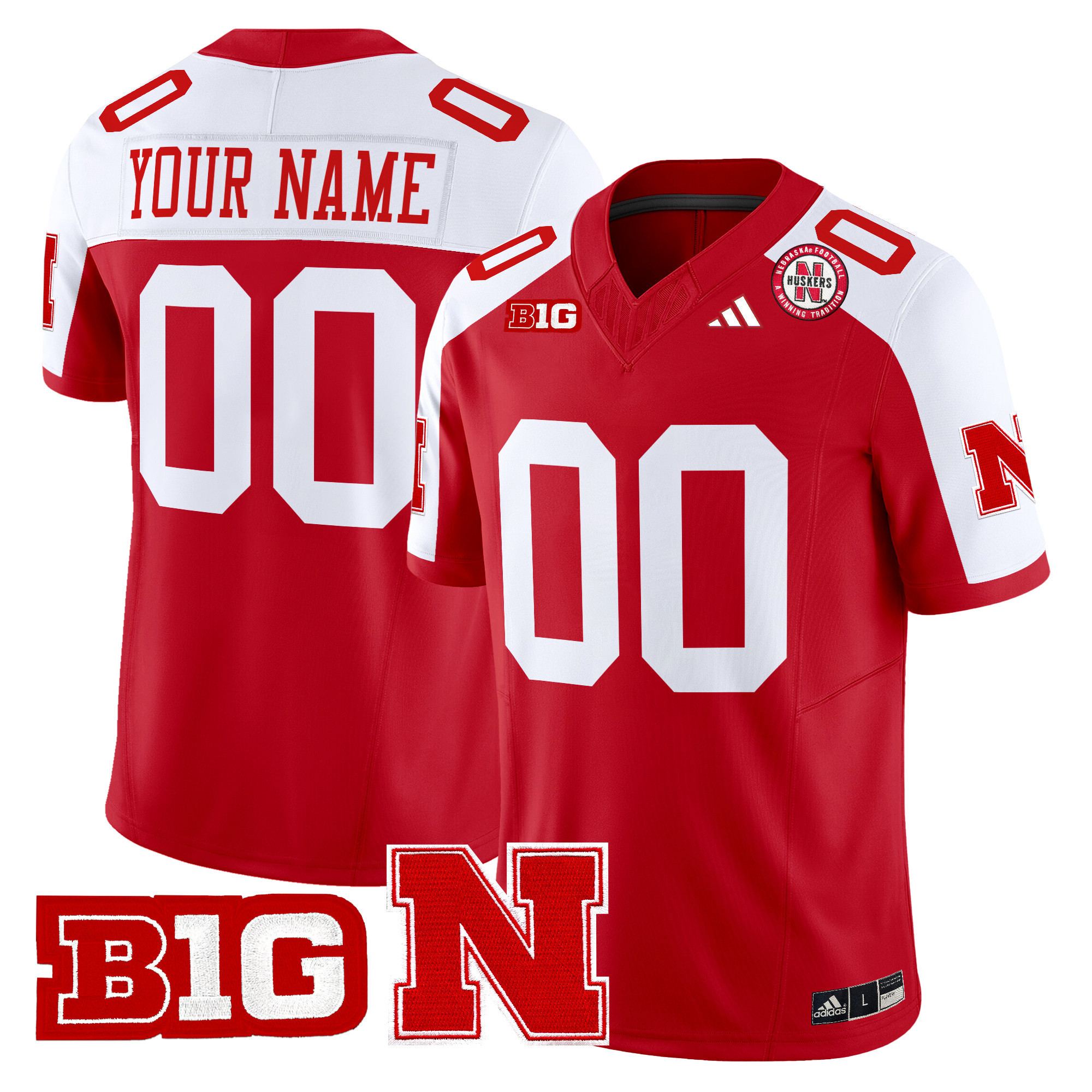 Nebraska Cornhuskers 2025 Vapor Limited Custom Jersey - All Stitched