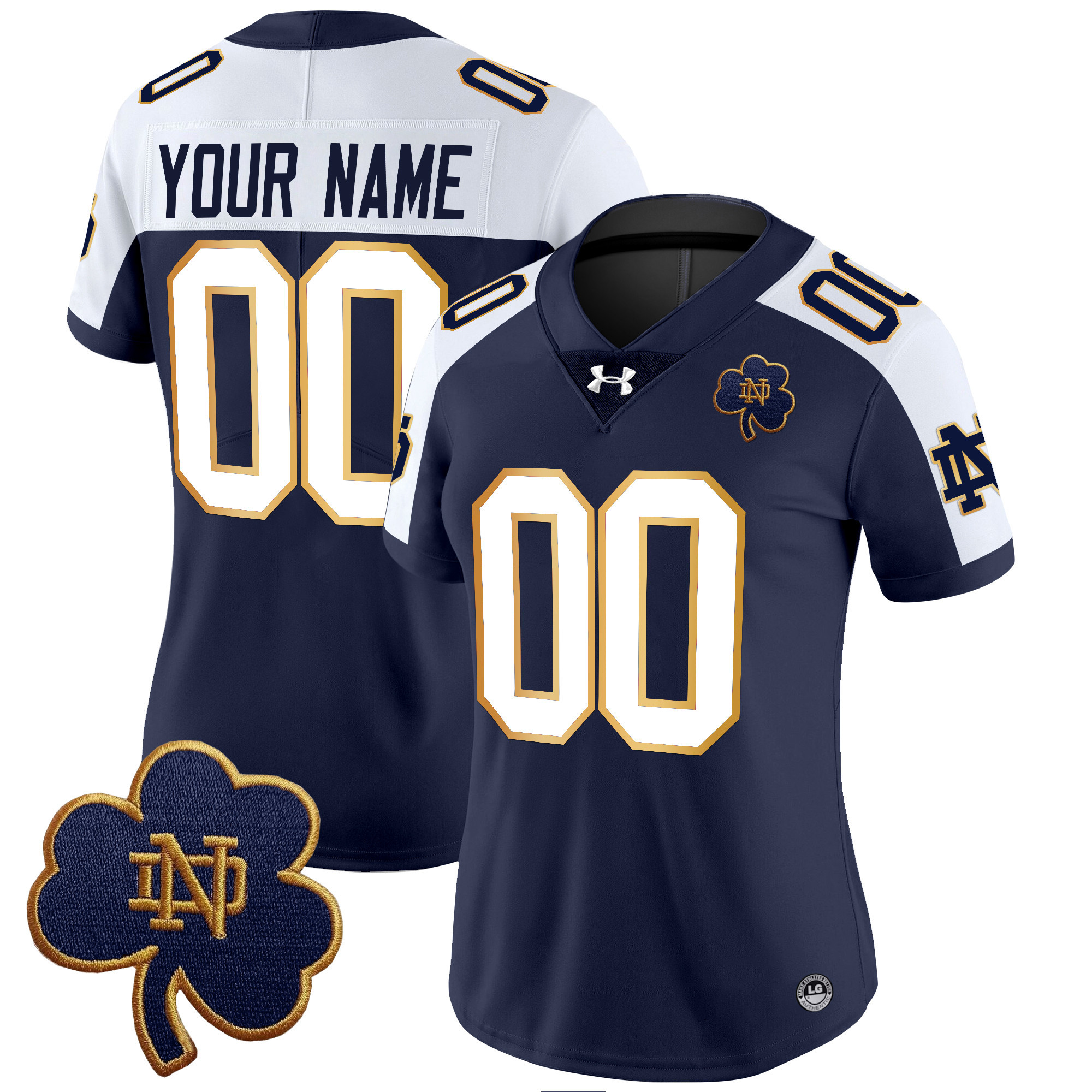 Notre Dame Fighting Irish 2025 Vapor Limited Custom Jersey V3 - All Stitched