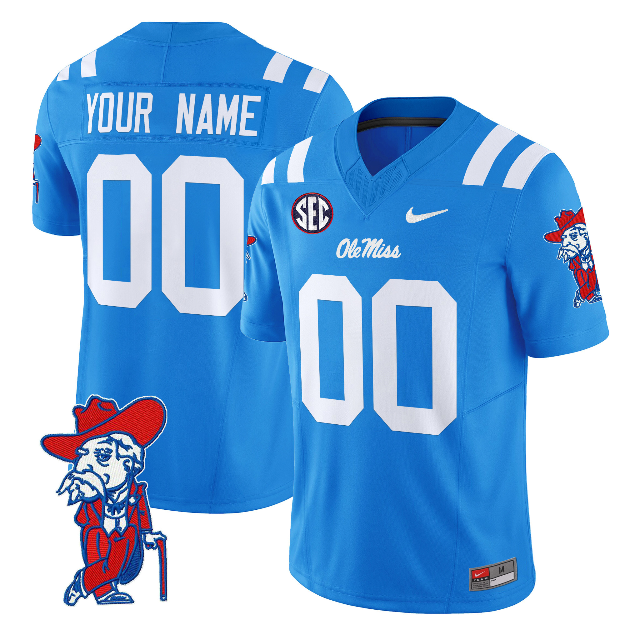 Ole Miss Rebels 2025 Vapor Limited Custom Jersey V2 - All Stitched