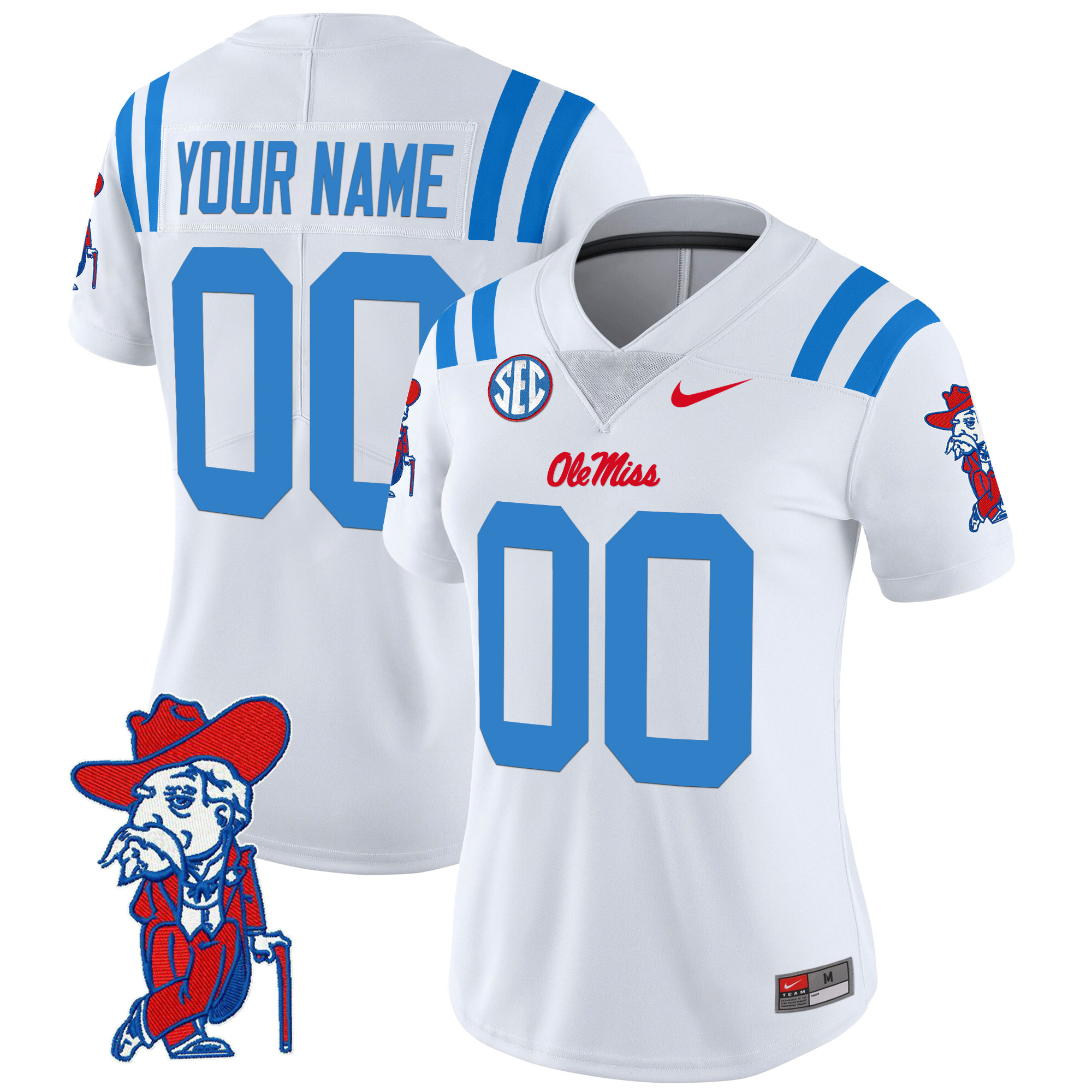Ole Miss Rebels 2025 Vapor Limited Custom Jersey V2 - All Stitched