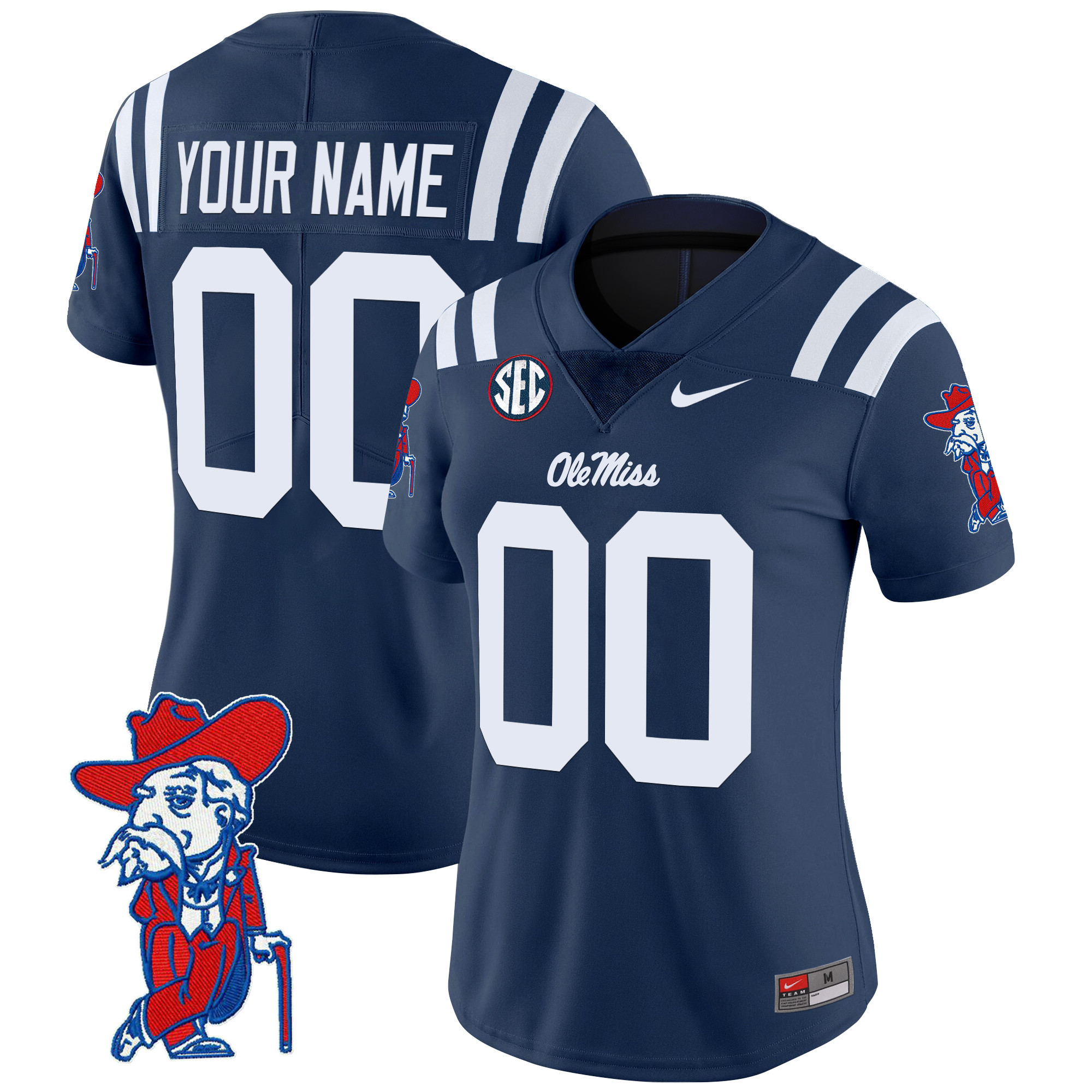 Ole Miss Rebels 2025 Vapor Limited Custom Jersey V2 - All Stitched