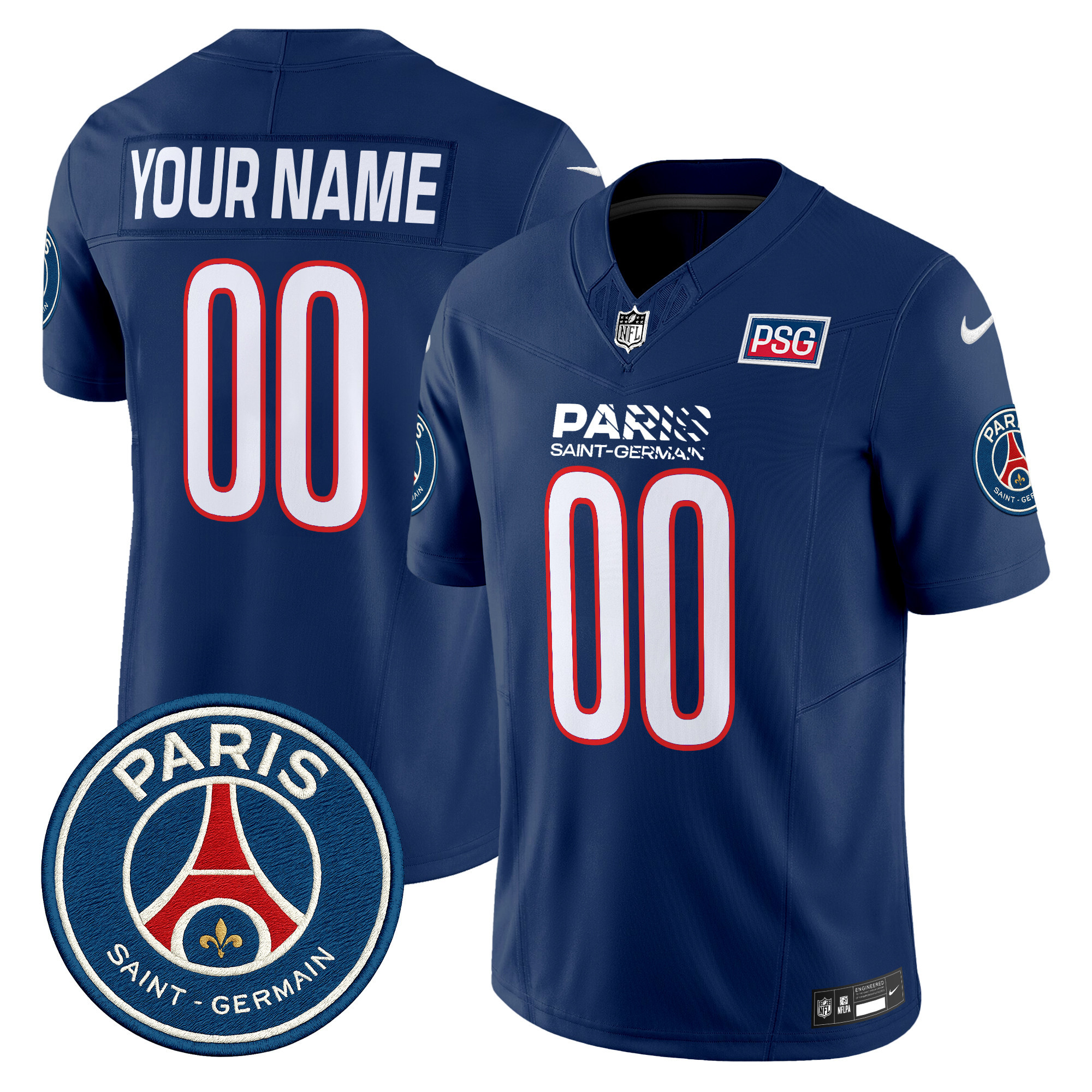 Paris Saint-Germain 2025 Soccer x Football Vapor Limited Custom Jersey - Stitched