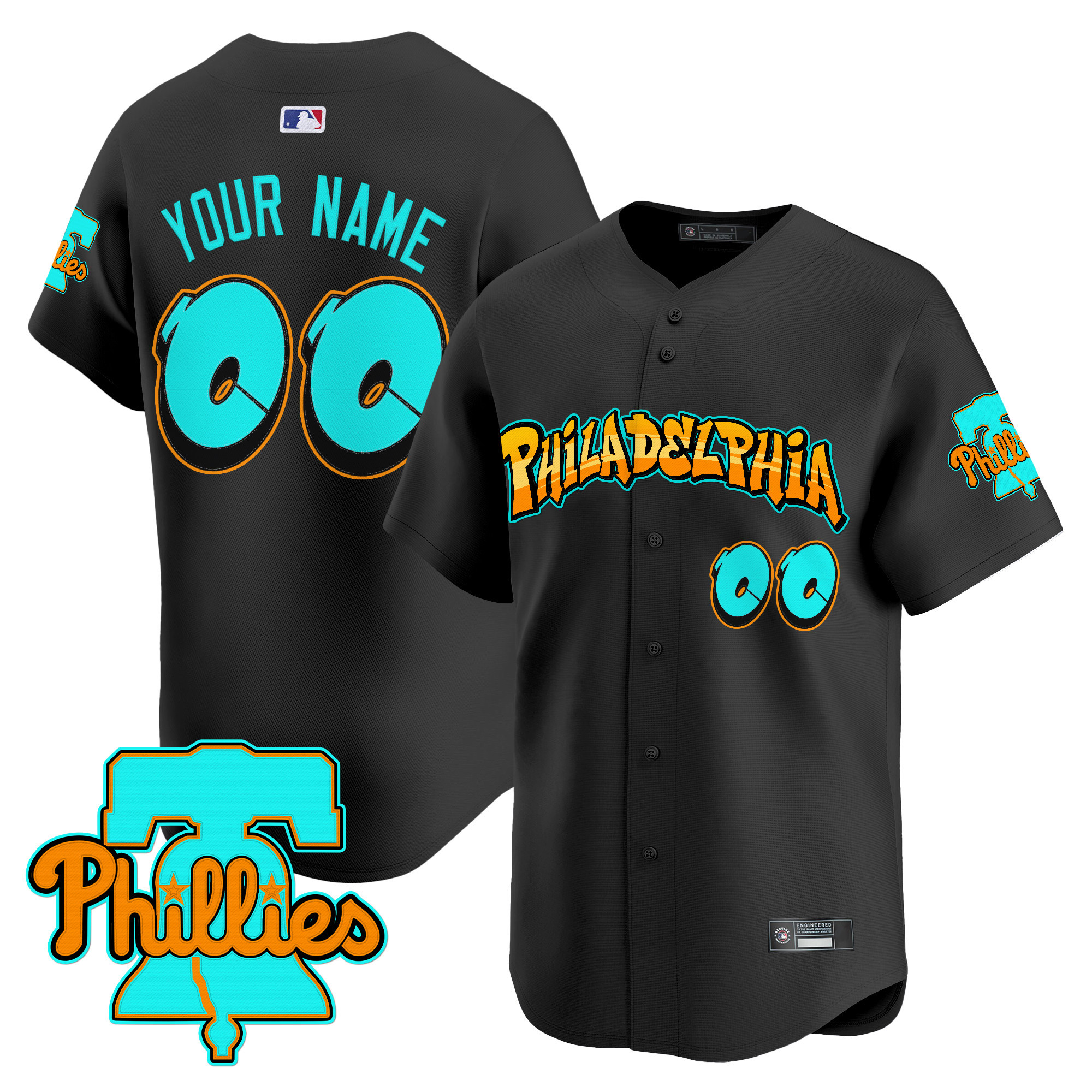 Philadelphia Phillies 'Graffiti Broad Street Edition' Vapor Premier Limited Custom Jersey - All Stitched