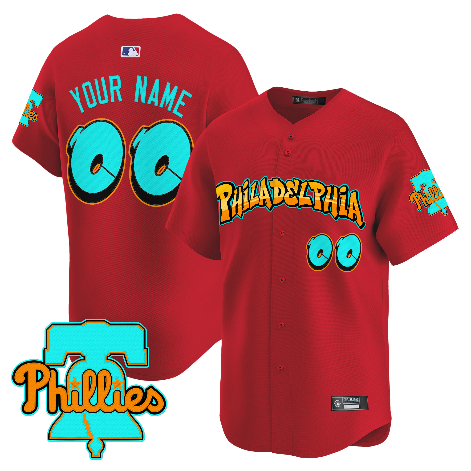 Philadelphia Phillies 'Graffiti Broad Street Edition' Vapor Premier Limited Custom Jersey - All Stitched
