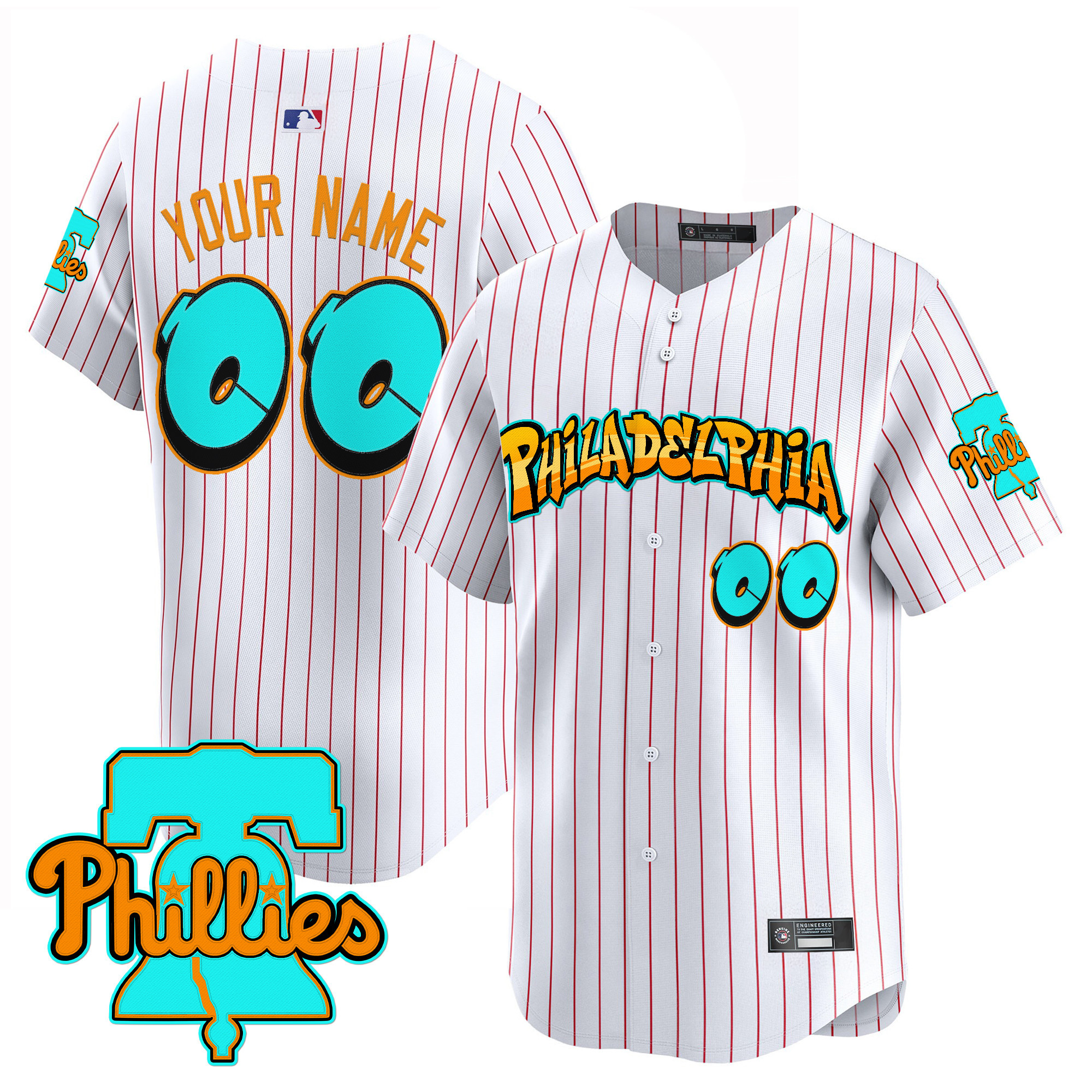 Philadelphia Phillies 'Graffiti Broad Street Edition' Vapor Premier Limited Custom Jersey - All Stitched