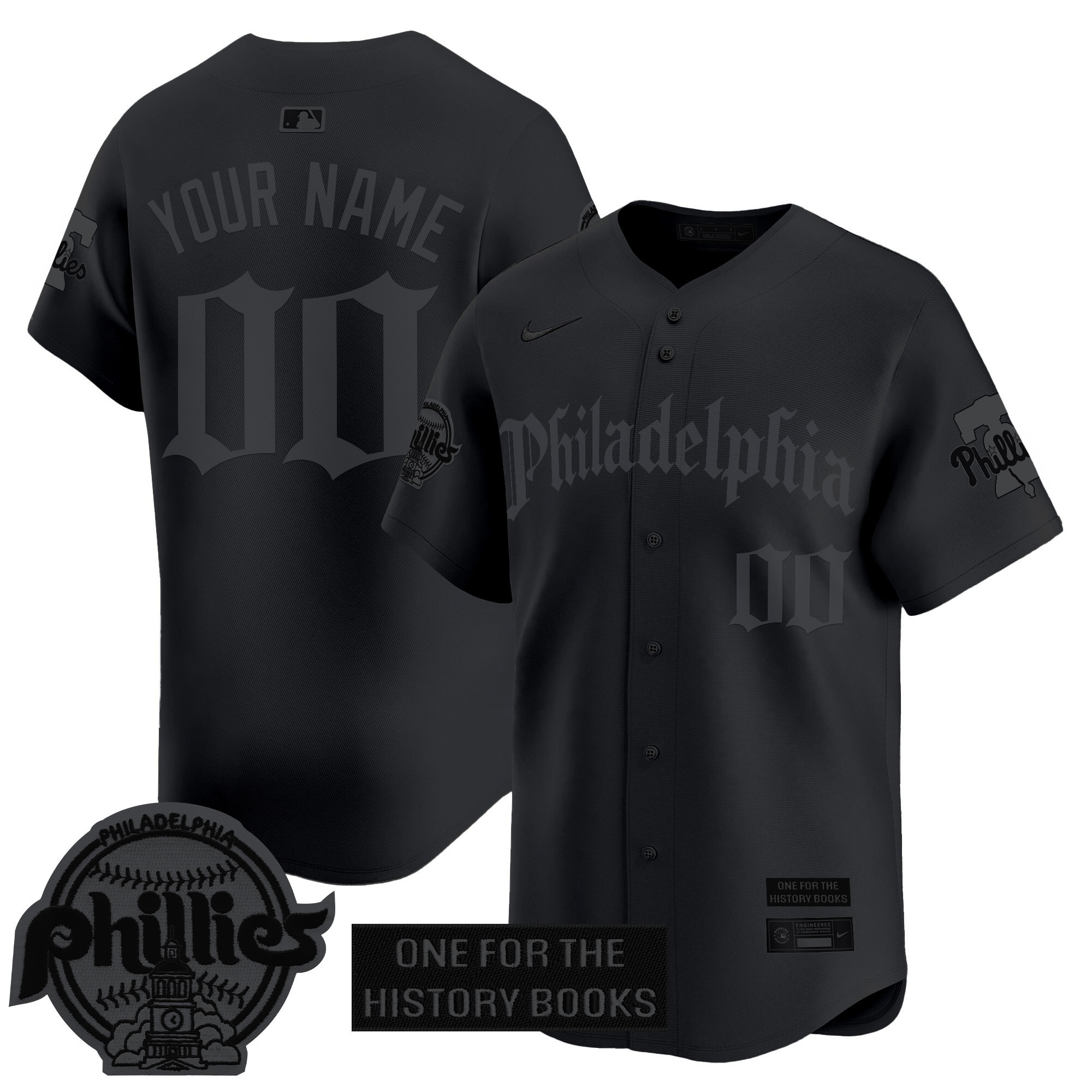 Phillies 'Retro Newspaper Edition' Vapor Premier Limited Custom Jersey - All Stitched
