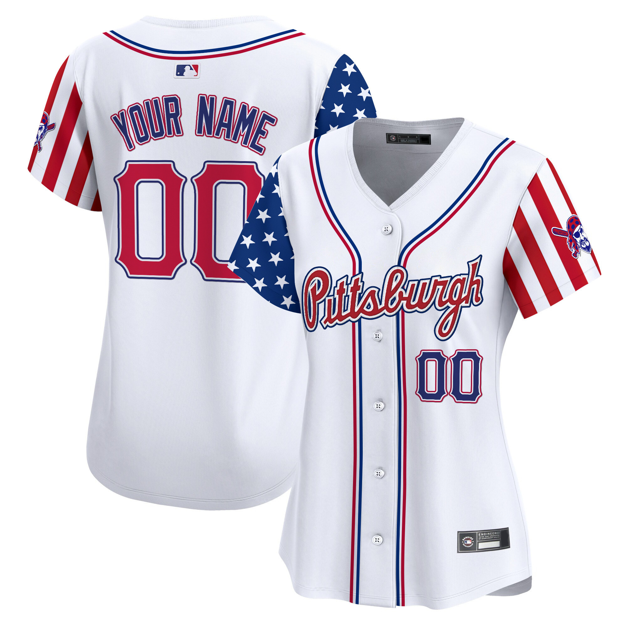 Pittsburgh Pirates 2025 Independence Day Vapor Premier Limited Custom Jersey - All Stitched