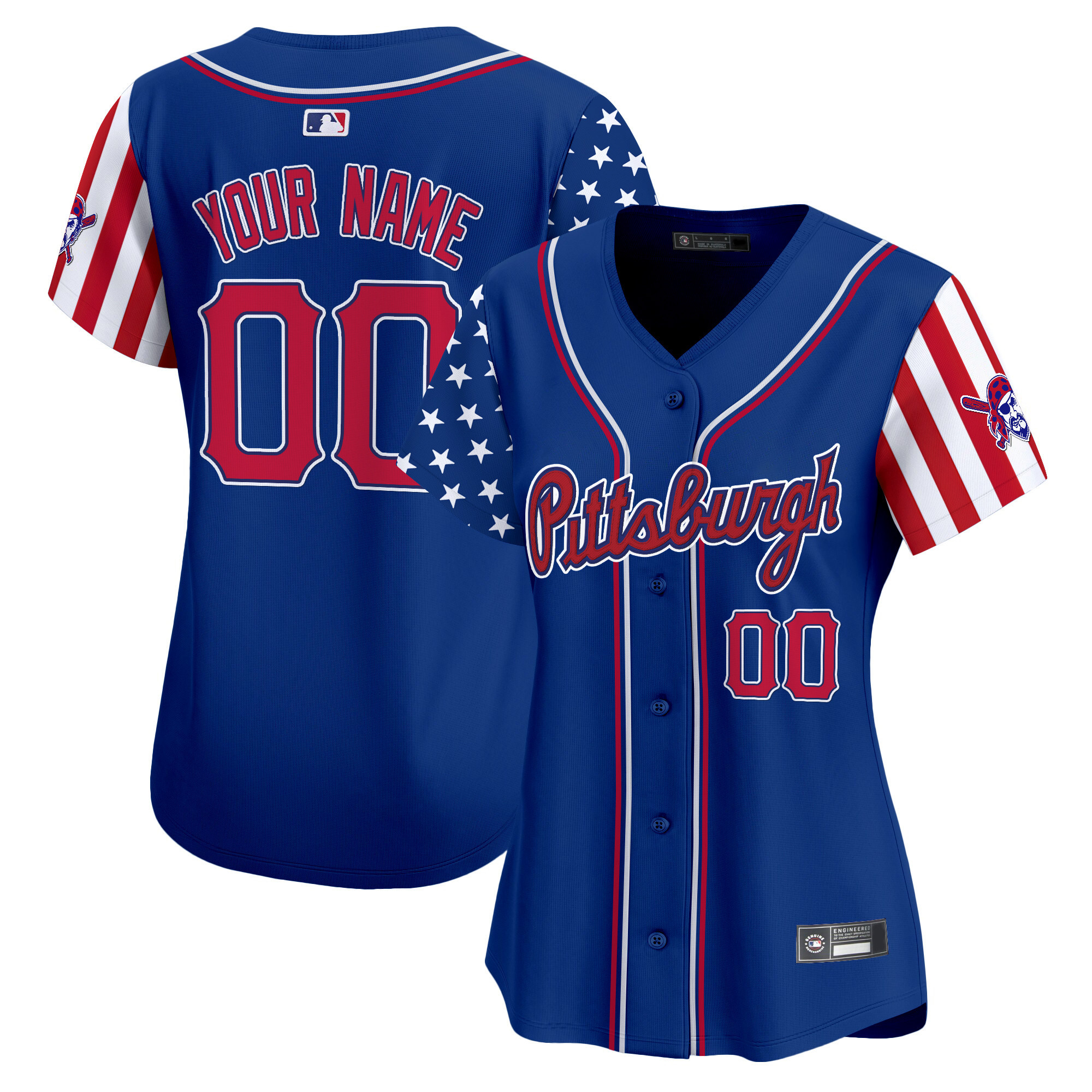 Pittsburgh Pirates 2025 Independence Day Vapor Premier Limited Custom Jersey - All Stitched