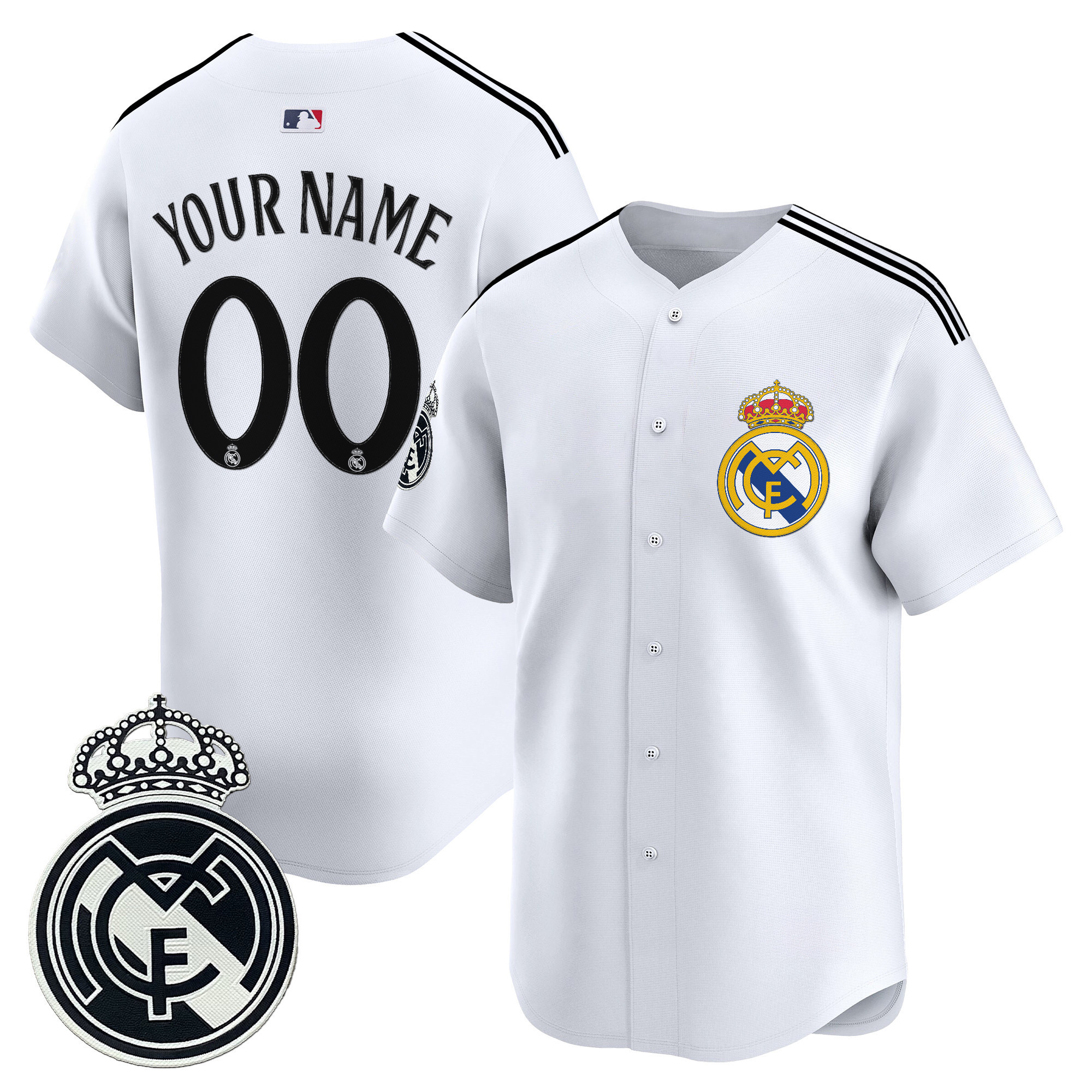 Real Madrid 2025 Vapor Baseball Custom Jersey - Stitched