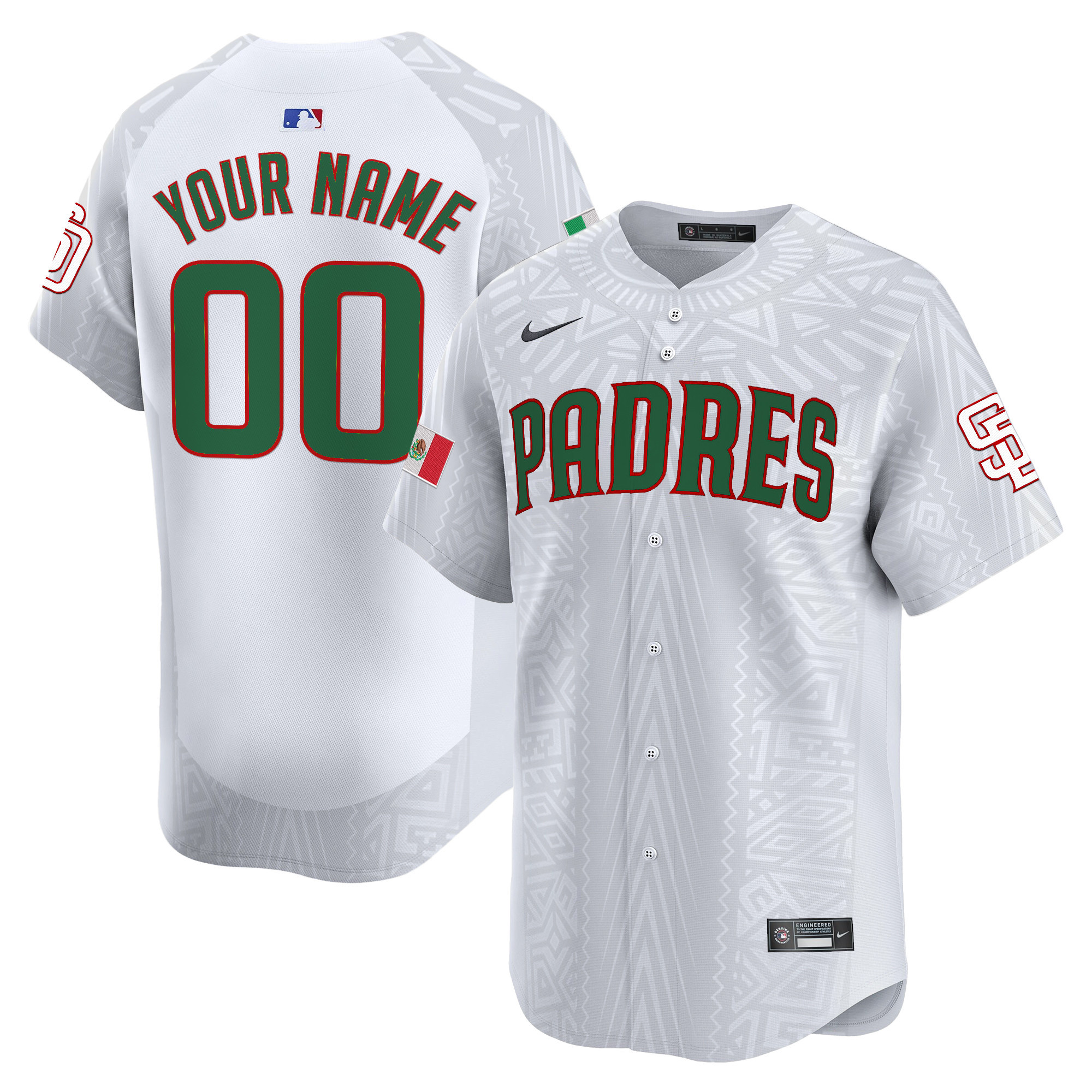 San Diego Padres 2025 Mexican Heritage Vapor Premier Limited Custom Jersey - Stitched