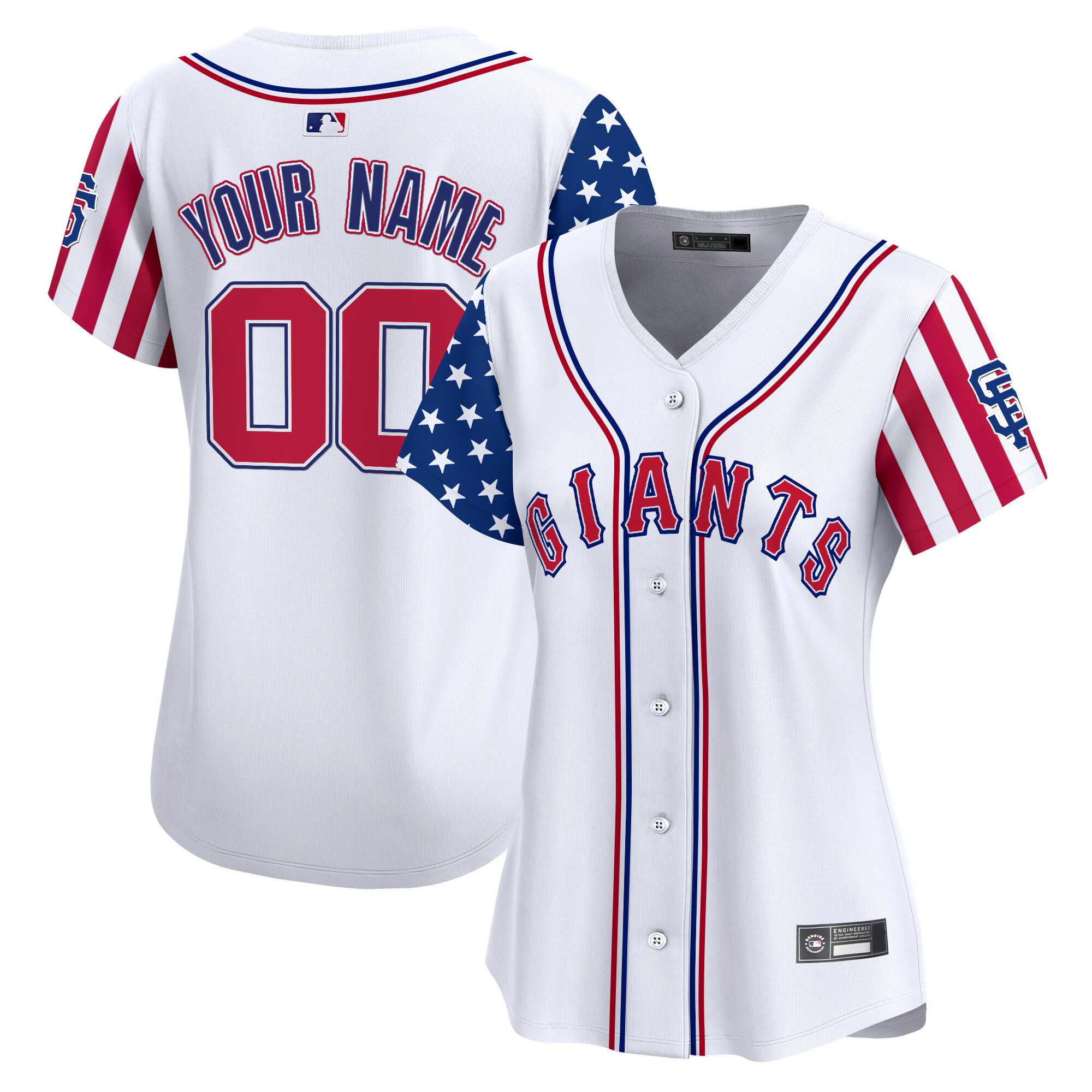 San Francisco Giants 2025 Independence Day Vapor Premier Limited Custom Jersey - All Stitched