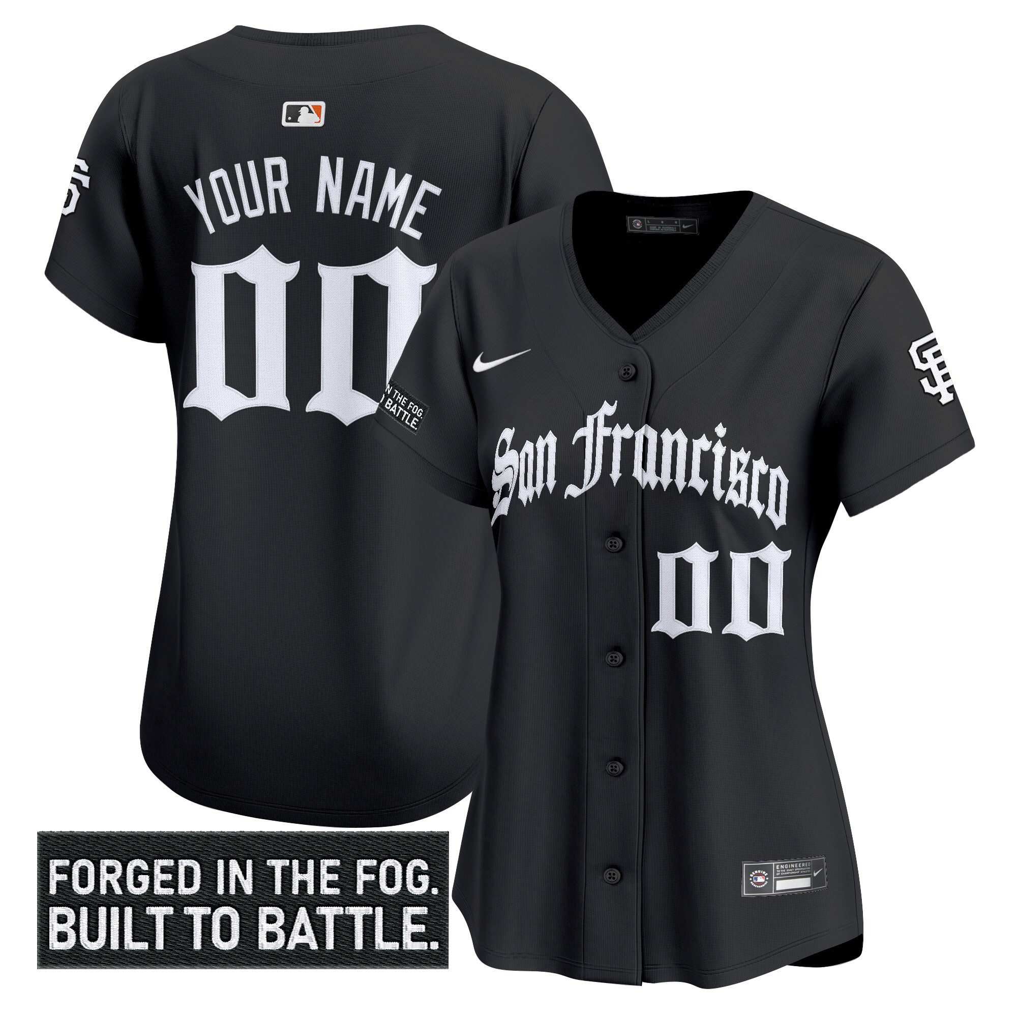 San Francisco Giants 'Gothic Fog Edition' Vapor Premier Limited Custom Jersey - All Stitched