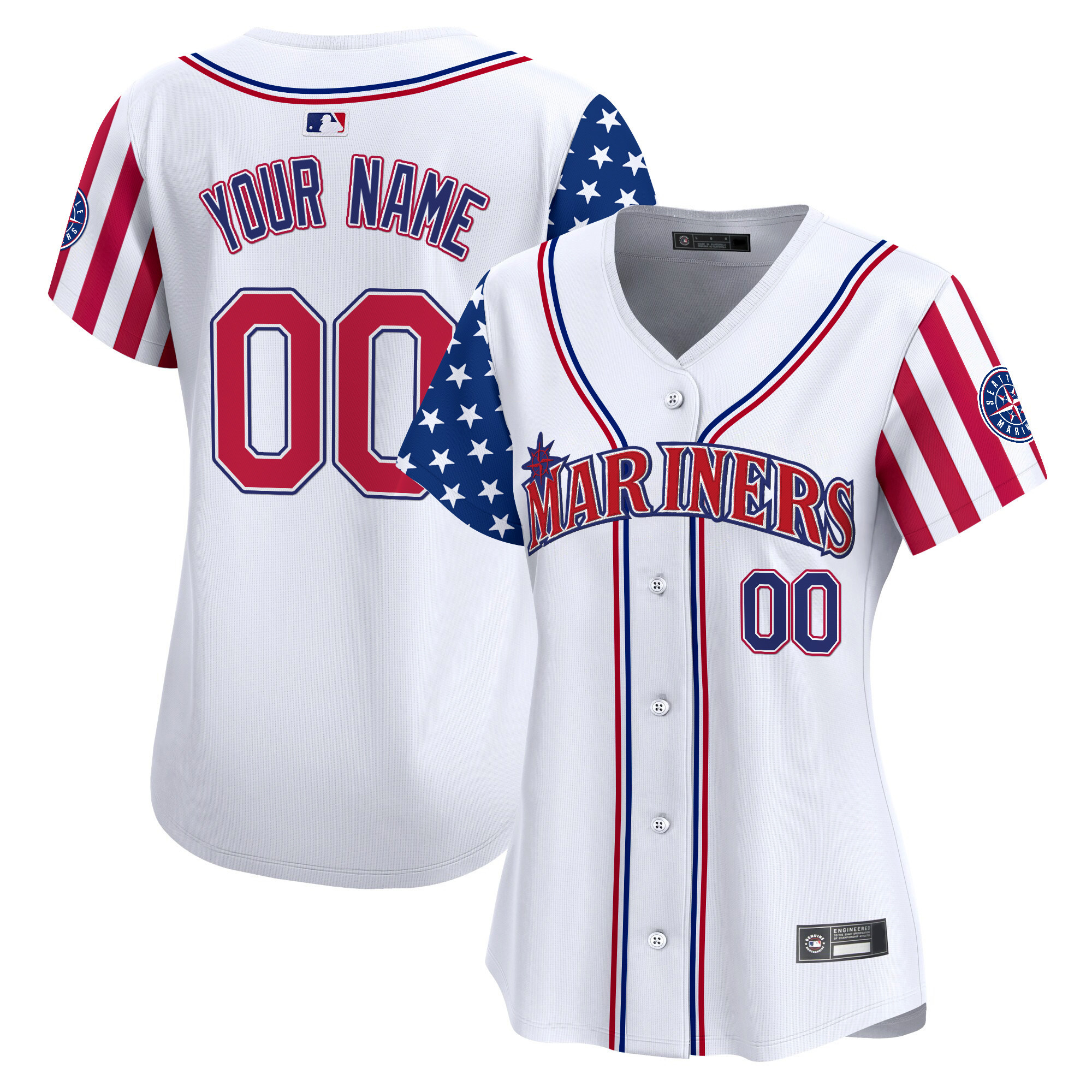 Seattle Mariners 2025 Independence Day Vapor Premier Limited Custom Jersey - All Stitched