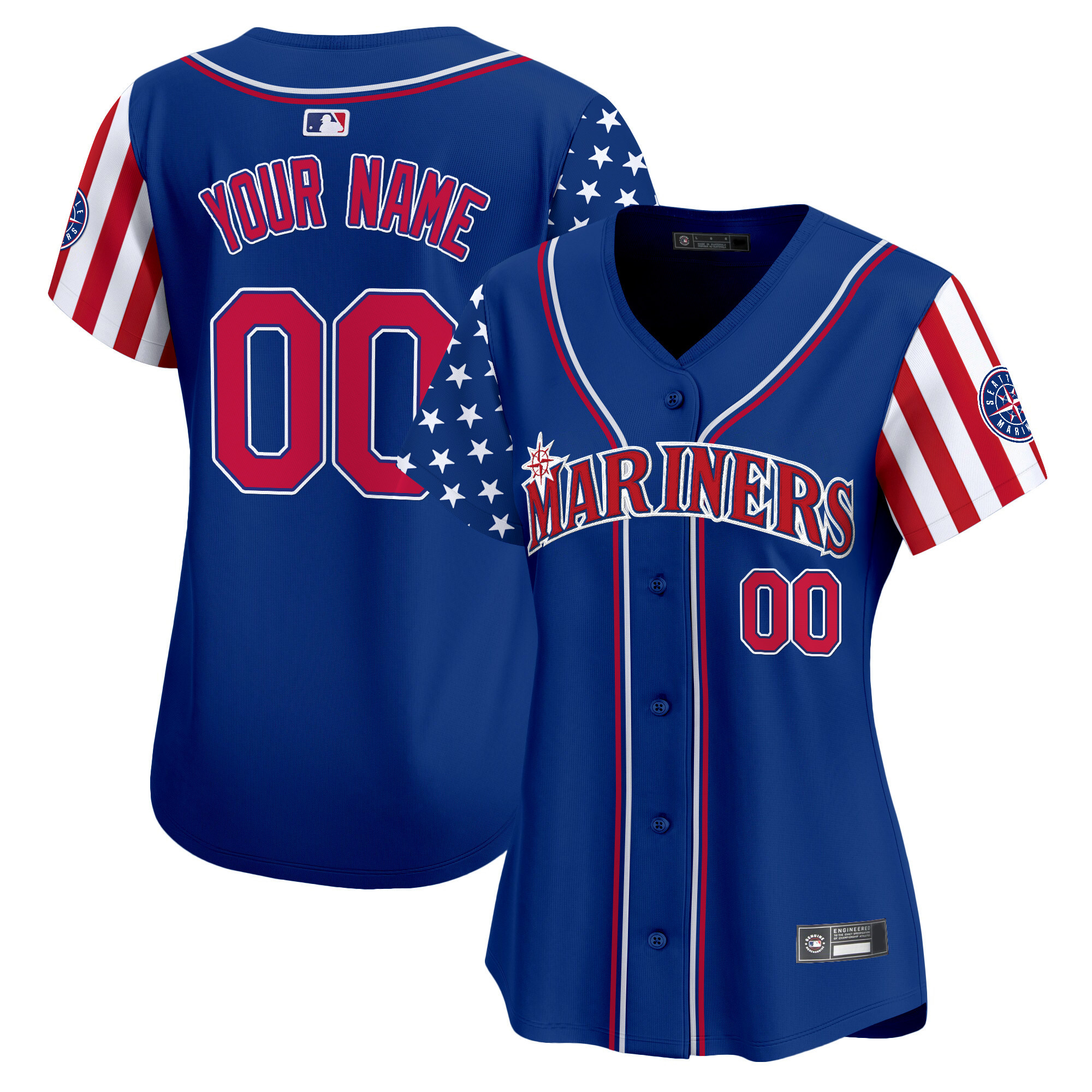 Seattle Mariners 2025 Independence Day Vapor Premier Limited Custom Jersey - All Stitched