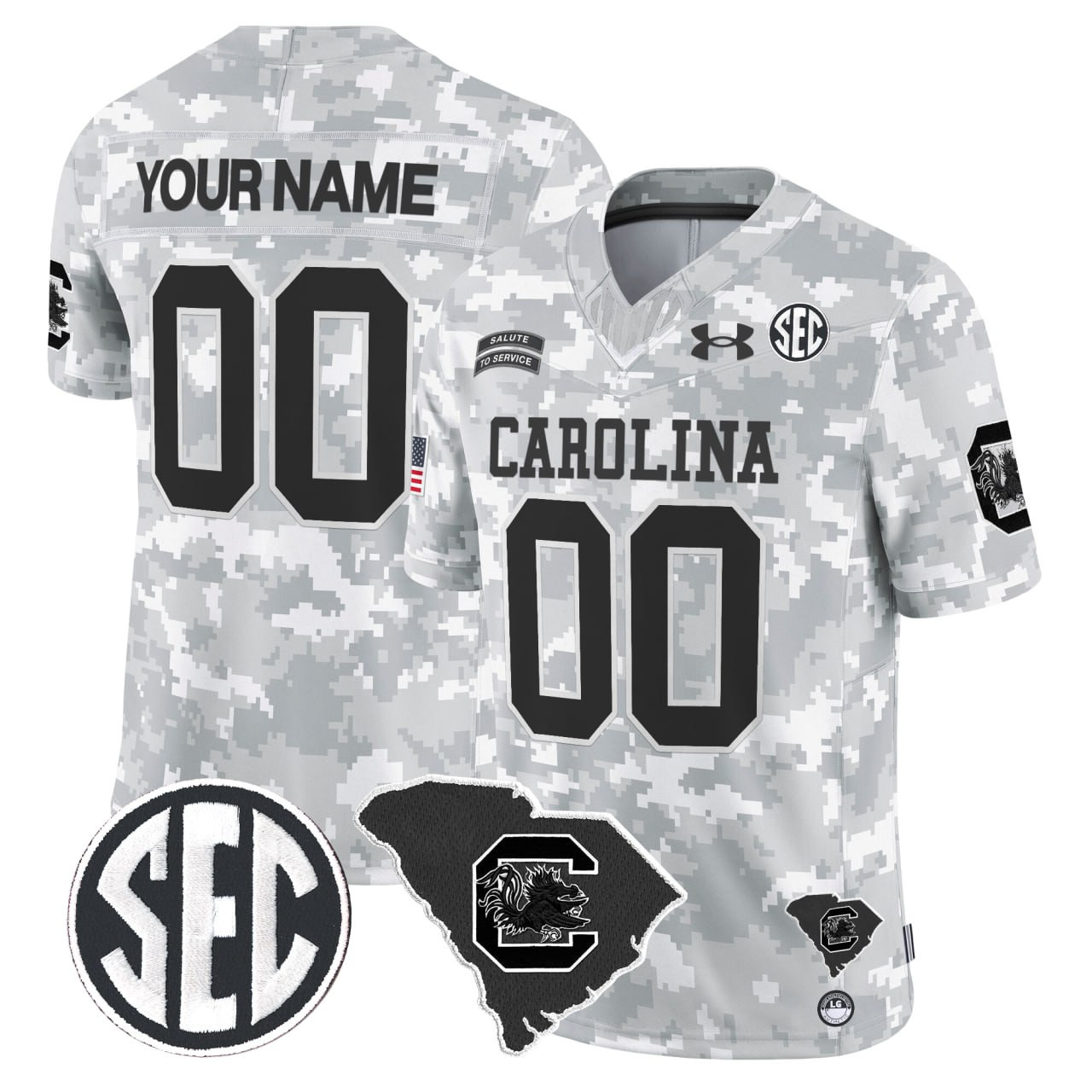 South Carolina Gamecocks Salute to Service Vapor Limited Custom Jersey - All Stitched