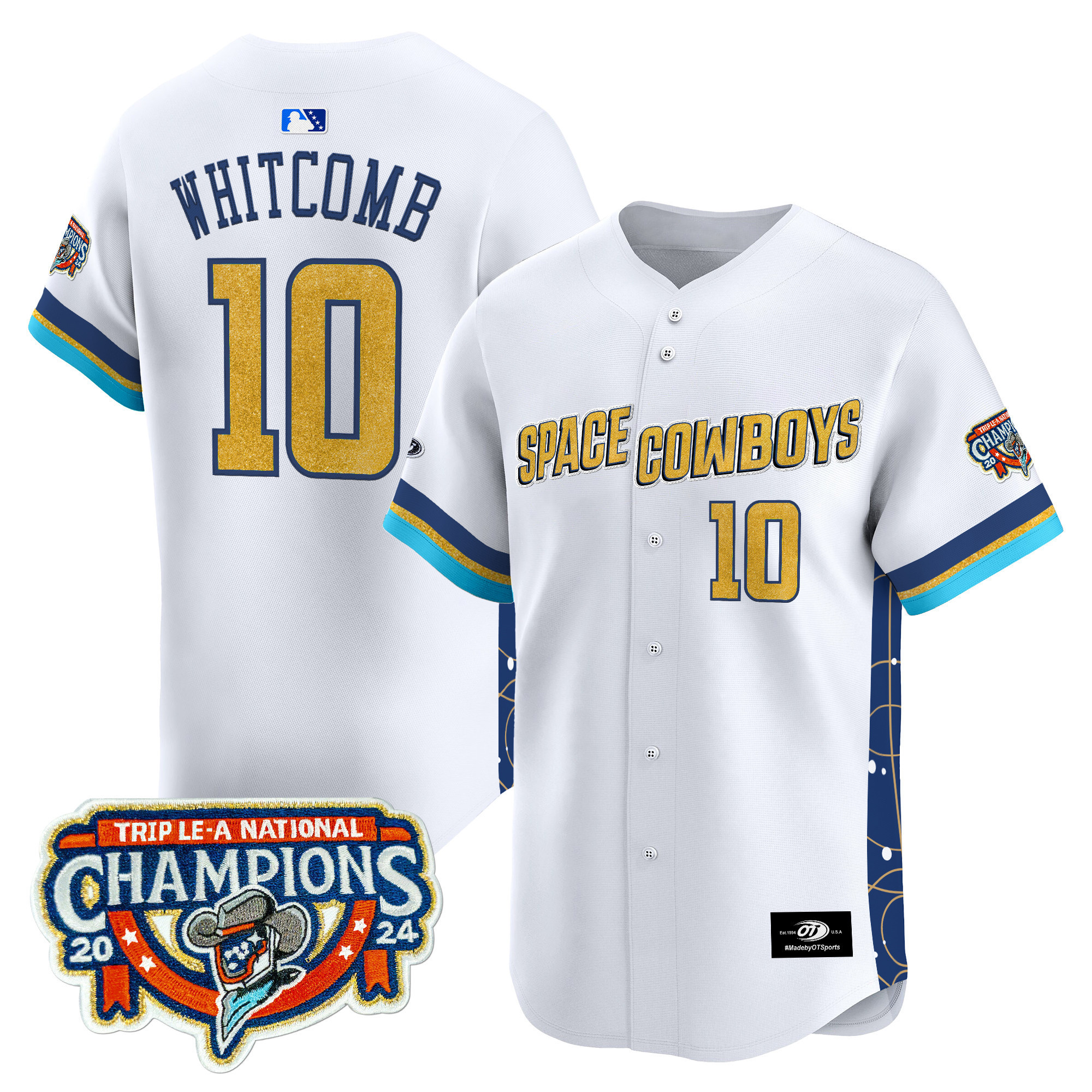 Sugar Land Space Cowboys Championship Patch Vapor Premier Limited Jersey - Stitched