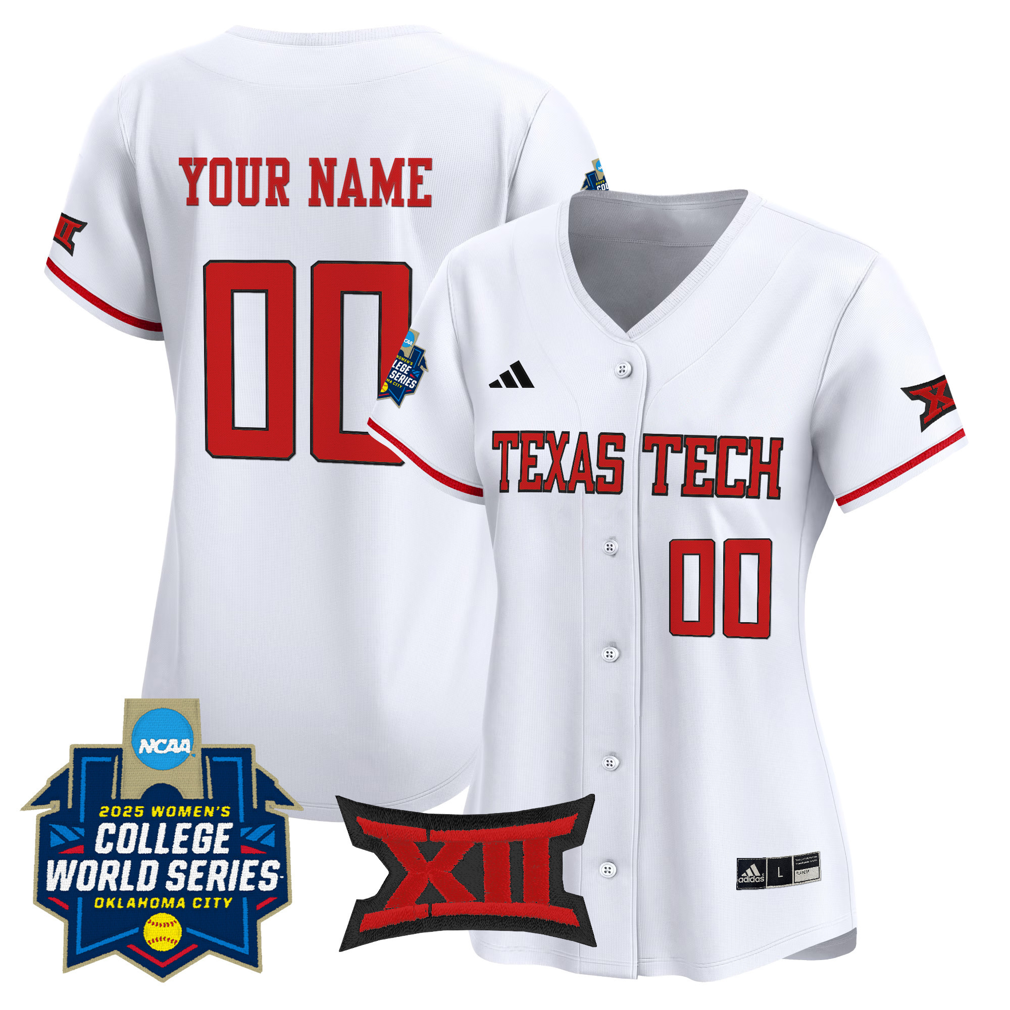 Texas Tech Red Raiders Softball 2025 World Series (WCWS) Vapor Premier Limited Custom Jersey - All Stitched
