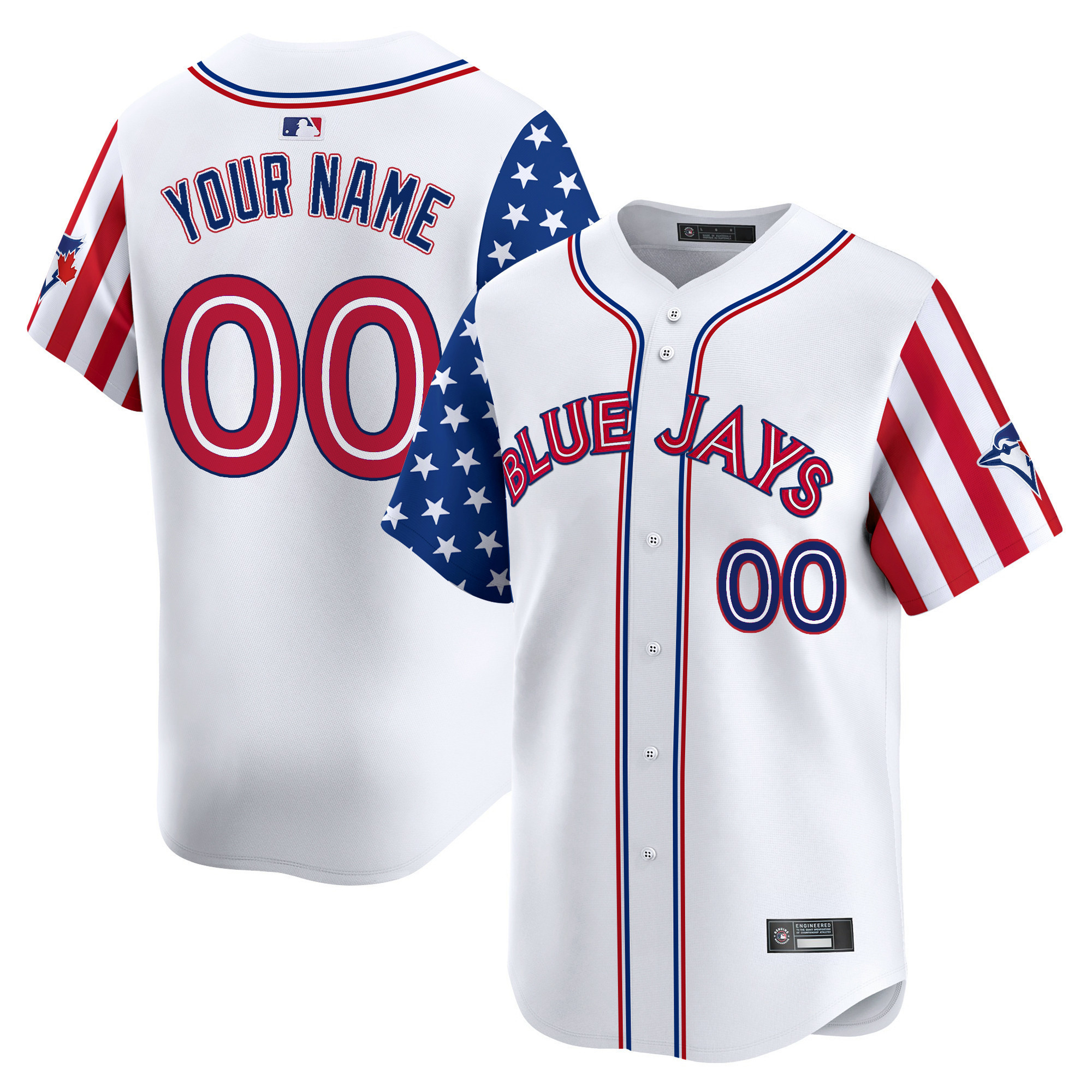 Toronto Blue Jays 2025 Independence Day Vapor Premier Limited Custom Jersey - All Stitched