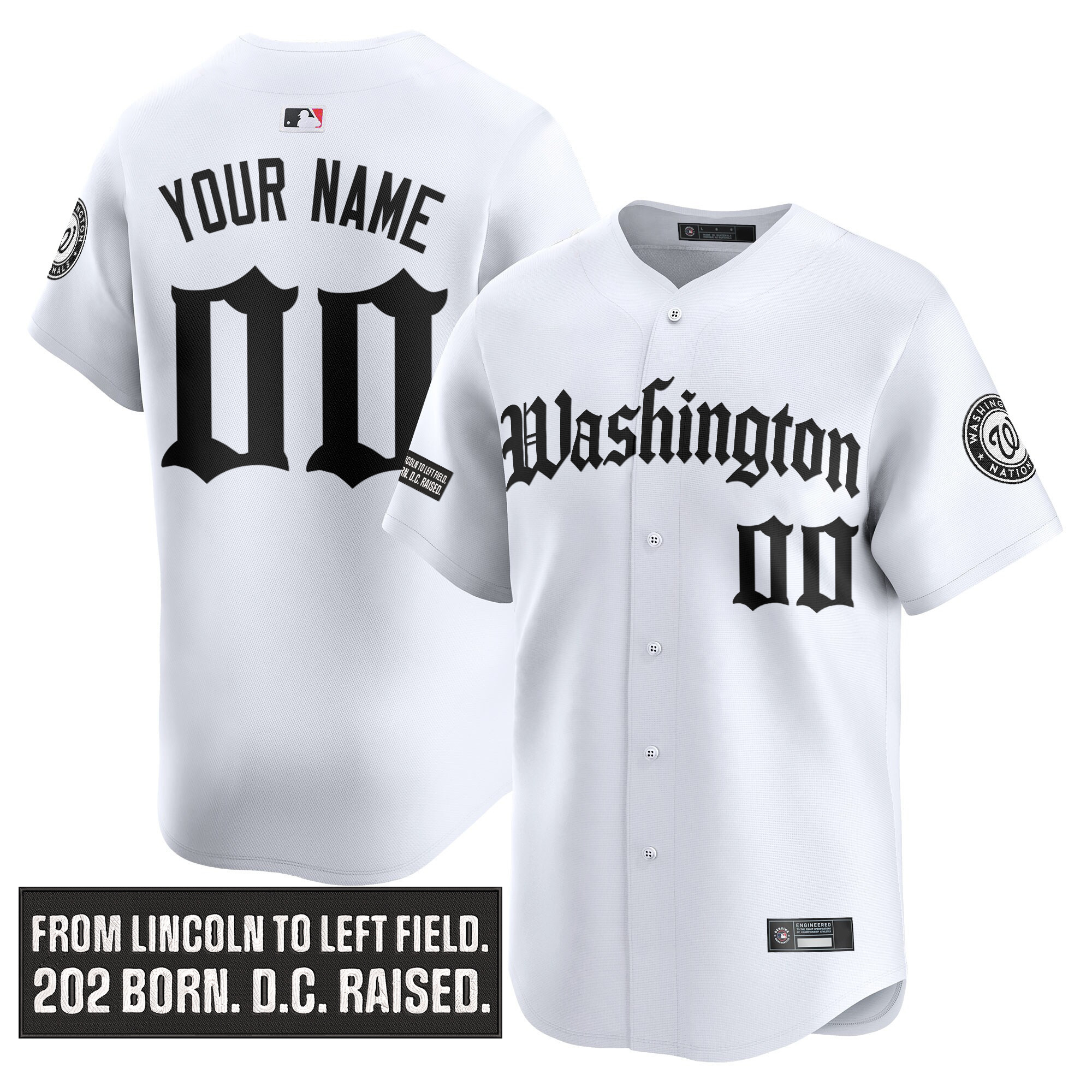 Washington Nationals 'Gothic Capitol Edition' Vapor Premier Limited Custom Jersey - All Stitched