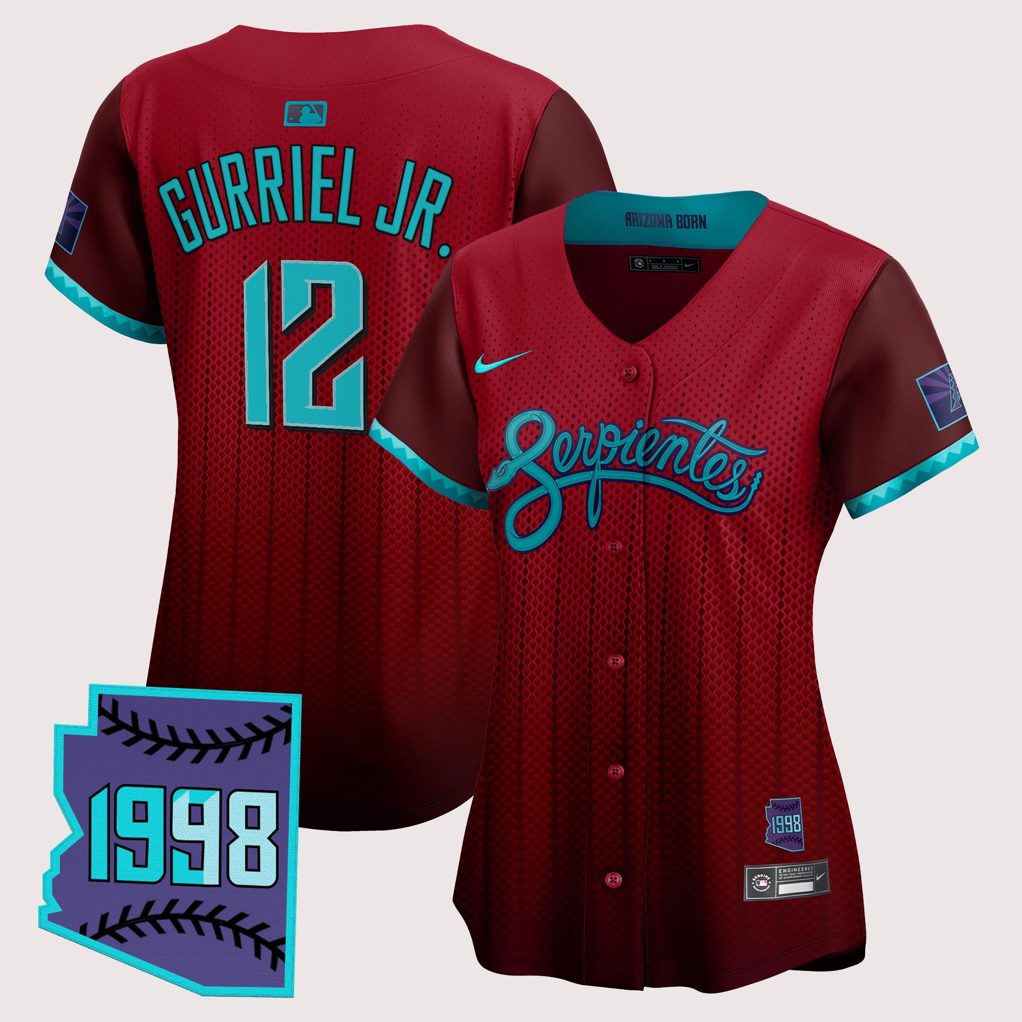 Women's Arizona Diamondbacks 2025 City Connect Vapor Premier Limited Jersey V2 - Stitched