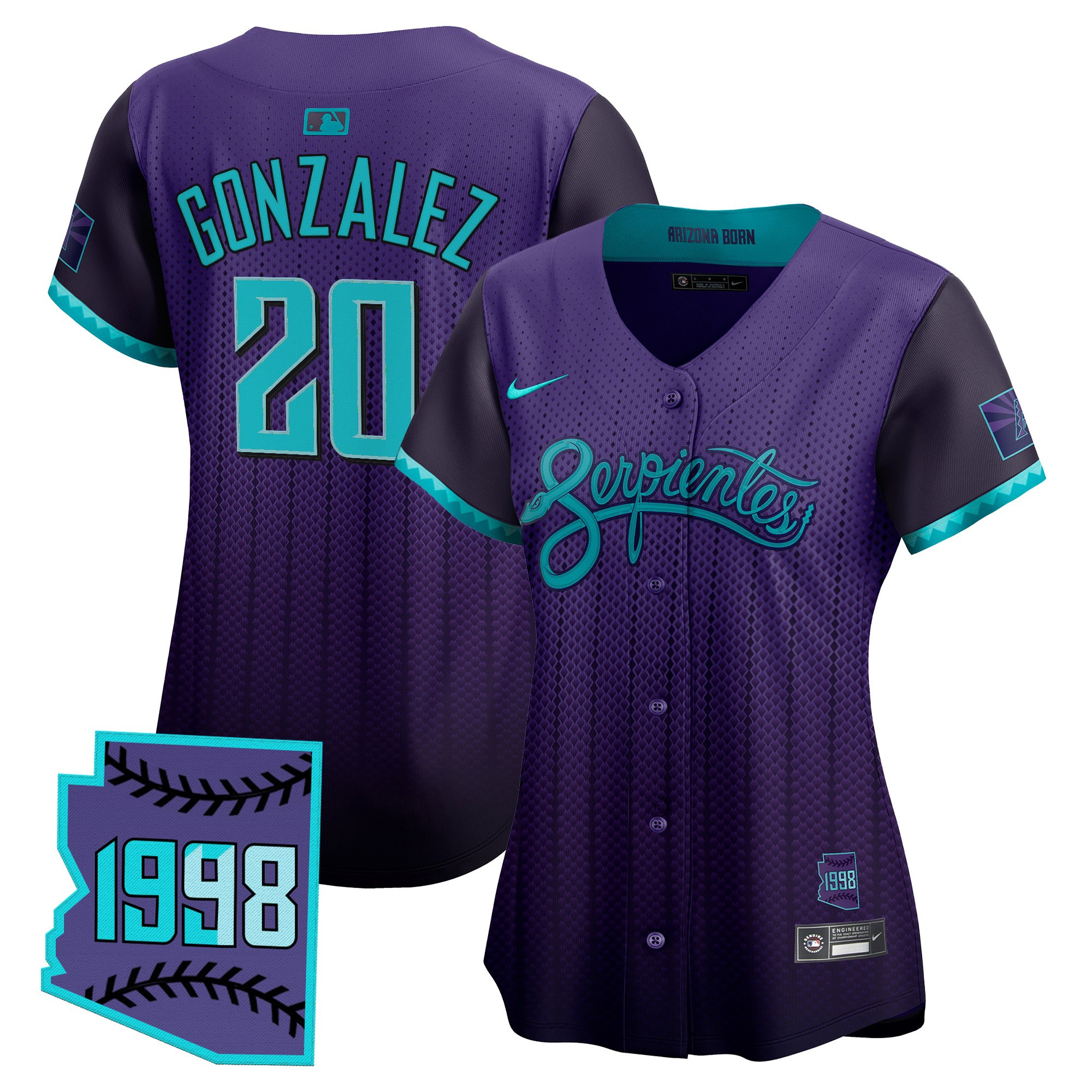 Women's Arizona Diamondbacks 2025 City Connect Vapor Premier Limited Jersey V2 - Stitched