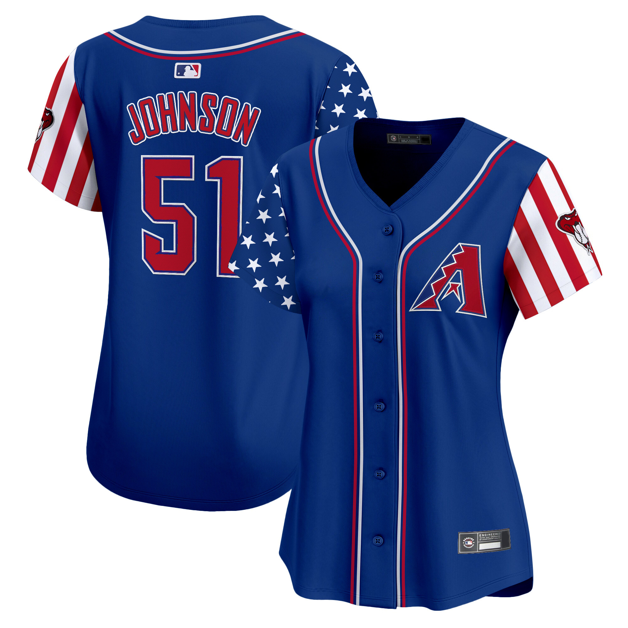 Women's Arizona Diamondbacks 2025 Independence Day Vapor Premier Limited Jersey - All Stitched