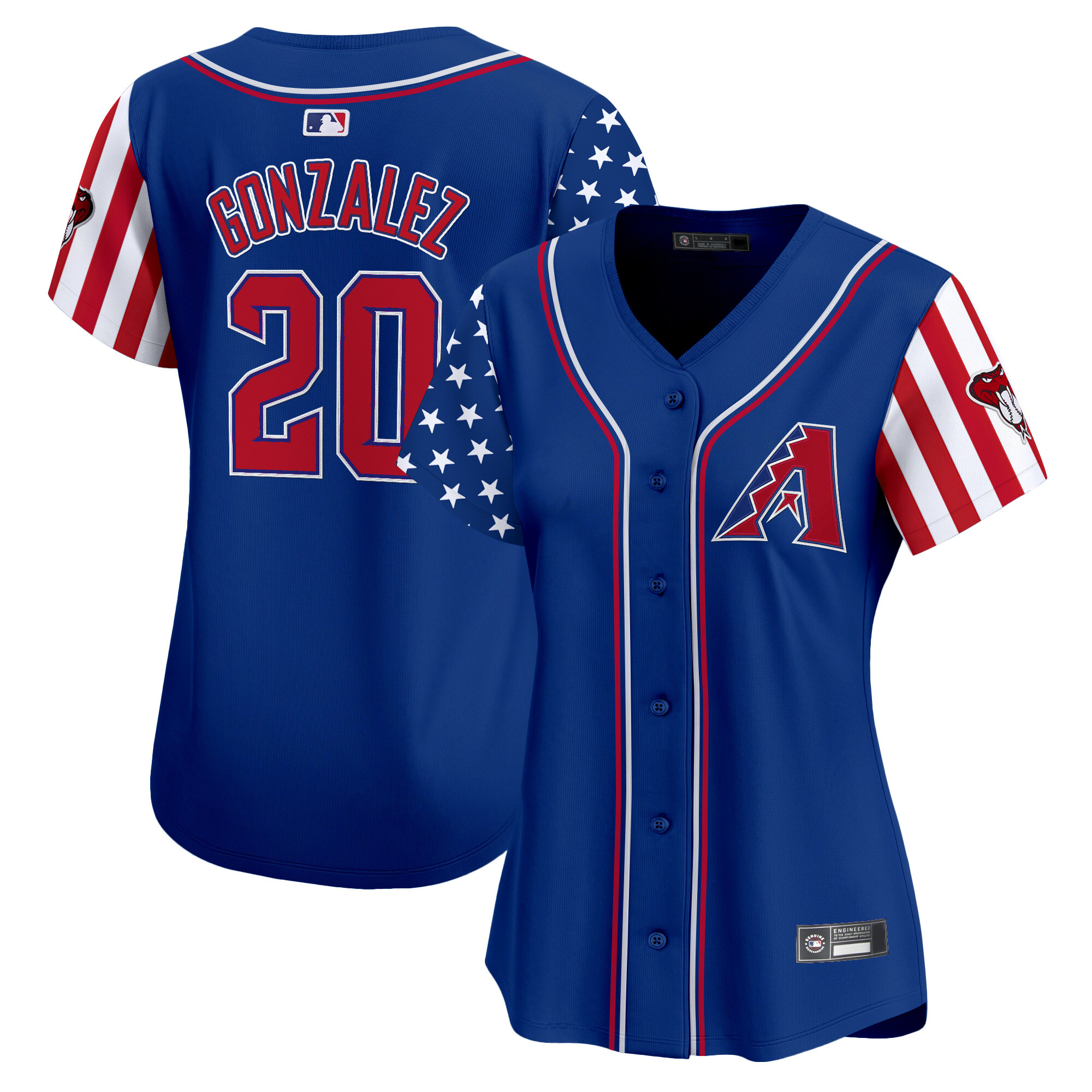 Women's Arizona Diamondbacks 2025 Independence Day Vapor Premier Limited Jersey - All Stitched