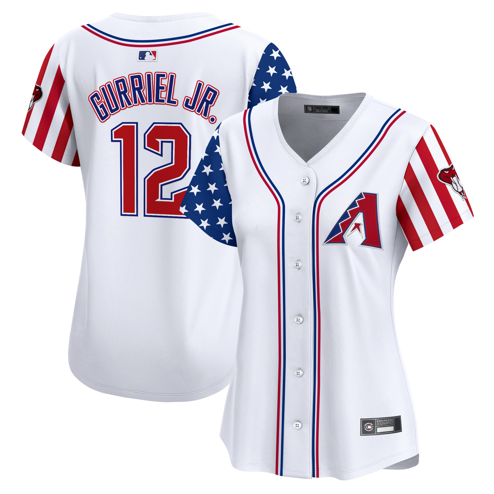 Women's Arizona Diamondbacks 2025 Independence Day Vapor Premier Limited Jersey - All Stitched