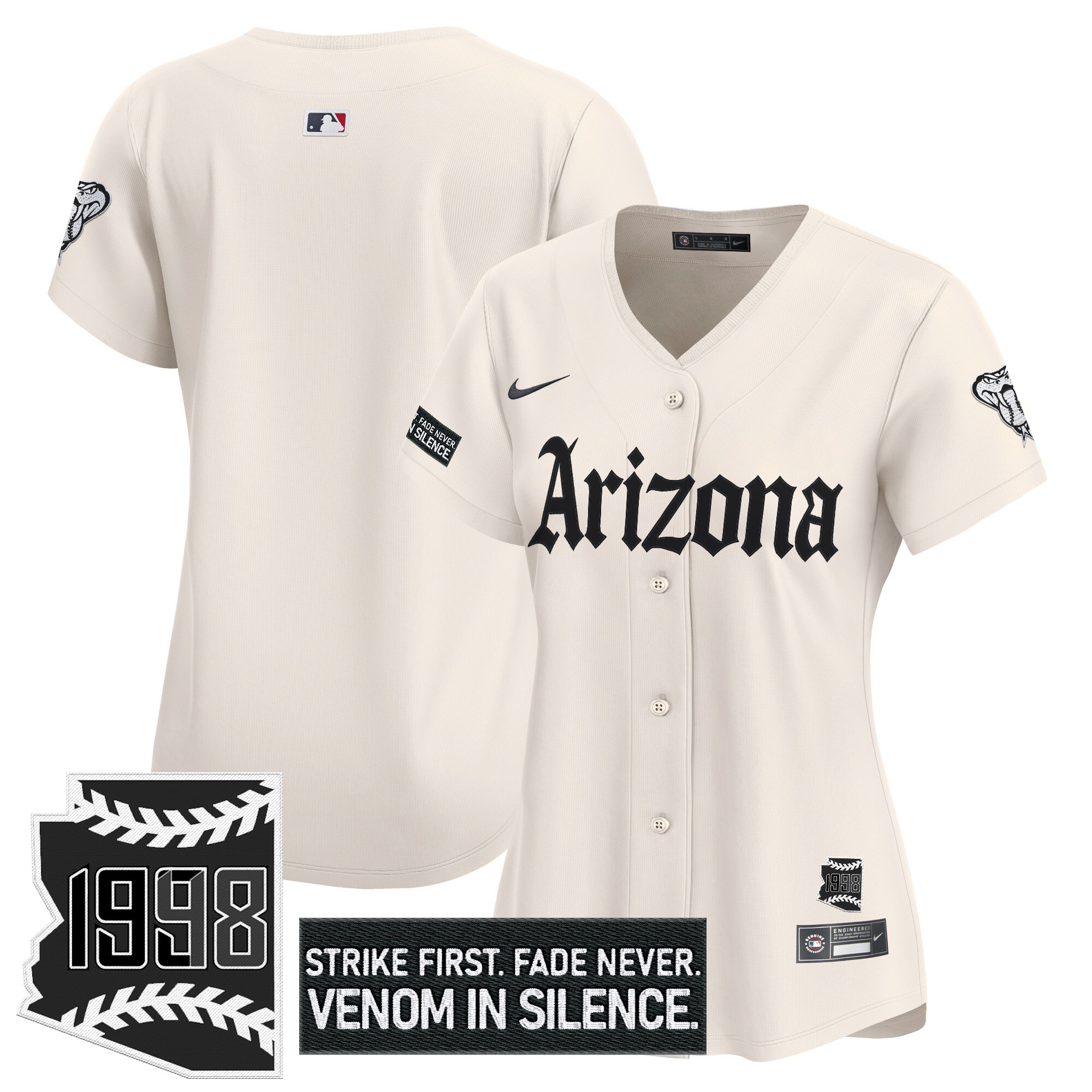 Women's Arizona Diamondbacks 'Gothic Desert Fang Edition' Vapor Premier Limited Jersey - All Stitched