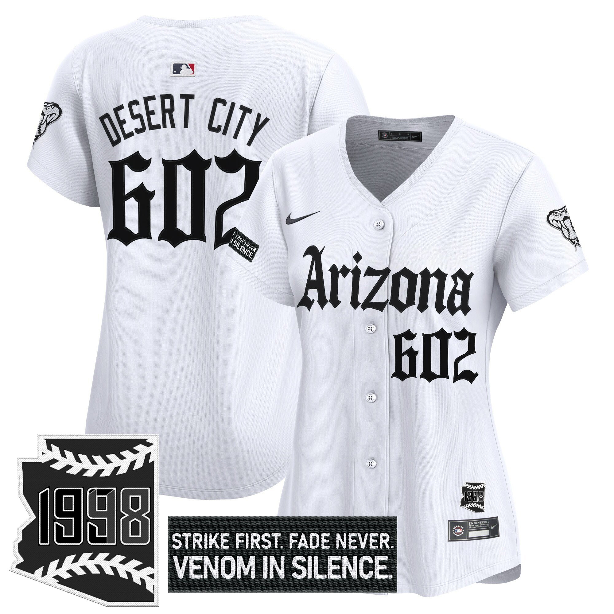 Women's Arizona Diamondbacks 'Gothic Desert Fang Edition' Vapor Premier Limited Jersey - All Stitched