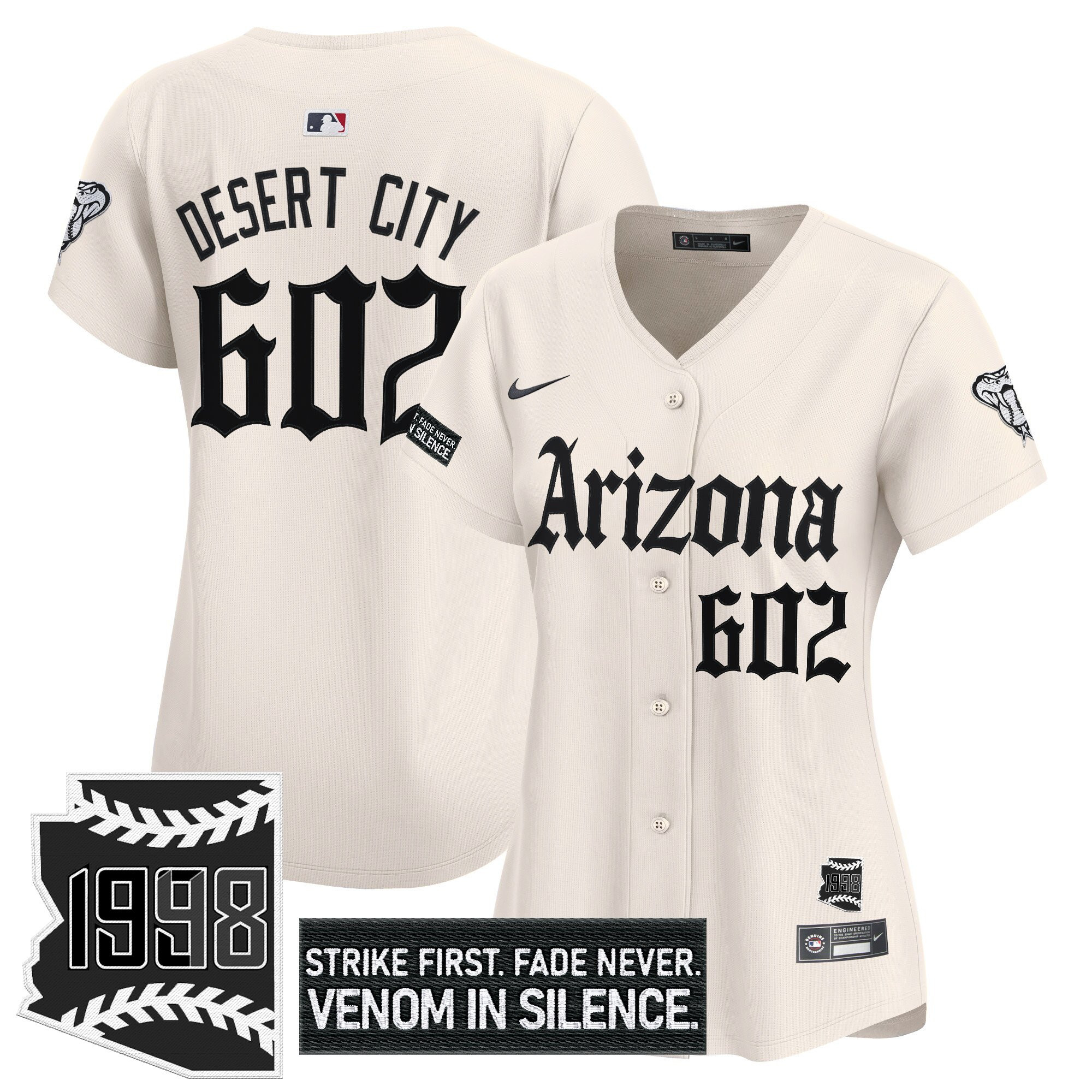Women's Arizona Diamondbacks 'Gothic Desert Fang Edition' Vapor Premier Limited Jersey - All Stitched