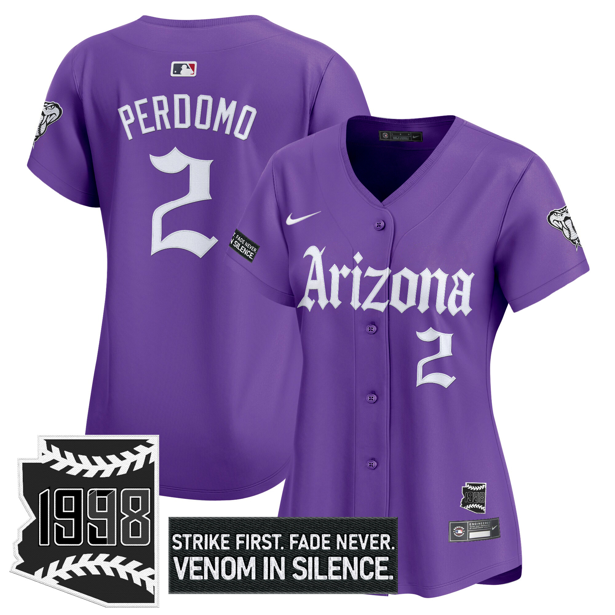 Women's Arizona Diamondbacks 'Gothic Desert Fang Edition' Vapor Premier Limited Jersey - All Stitched