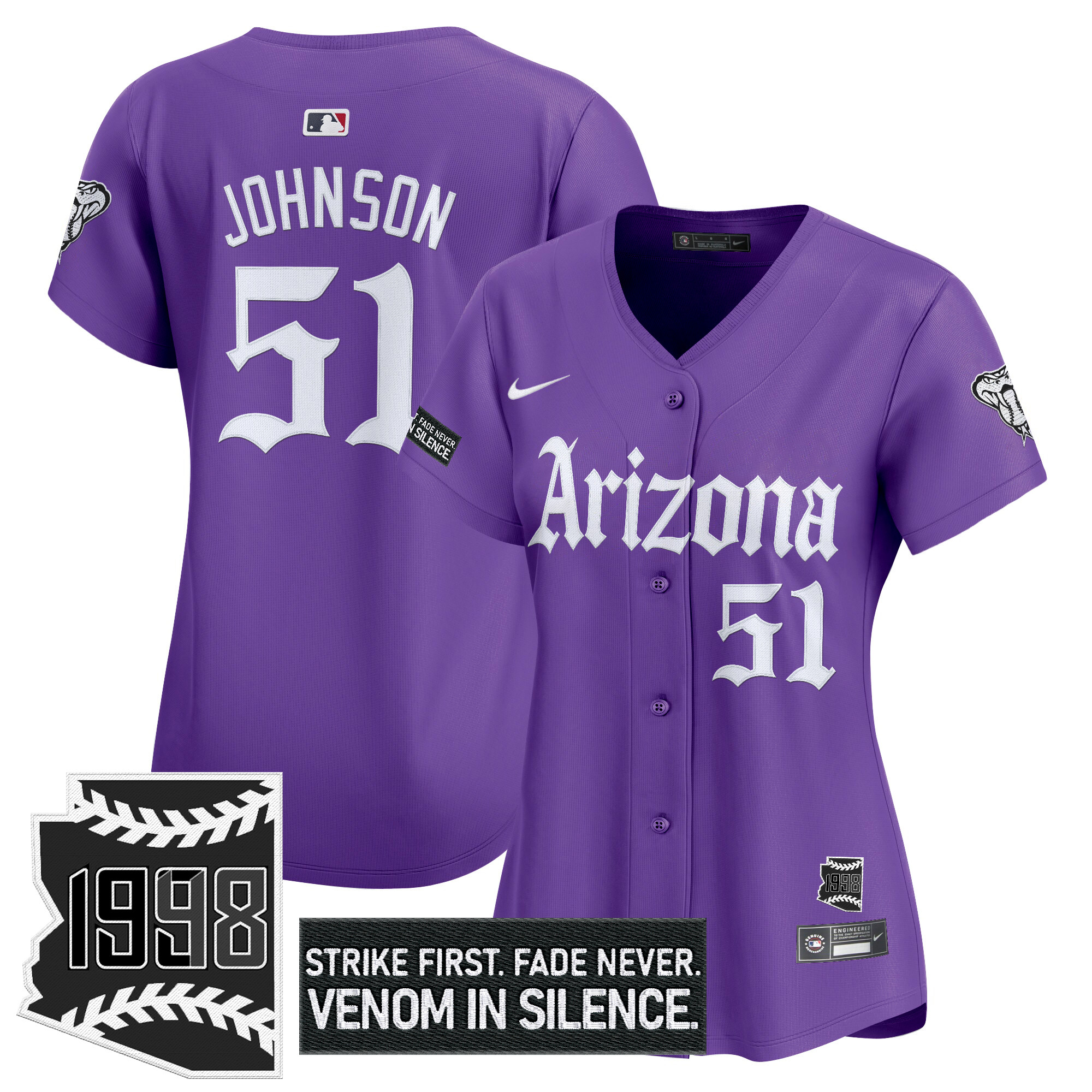 Women's Arizona Diamondbacks 'Gothic Desert Fang Edition' Vapor Premier Limited Jersey - All Stitched