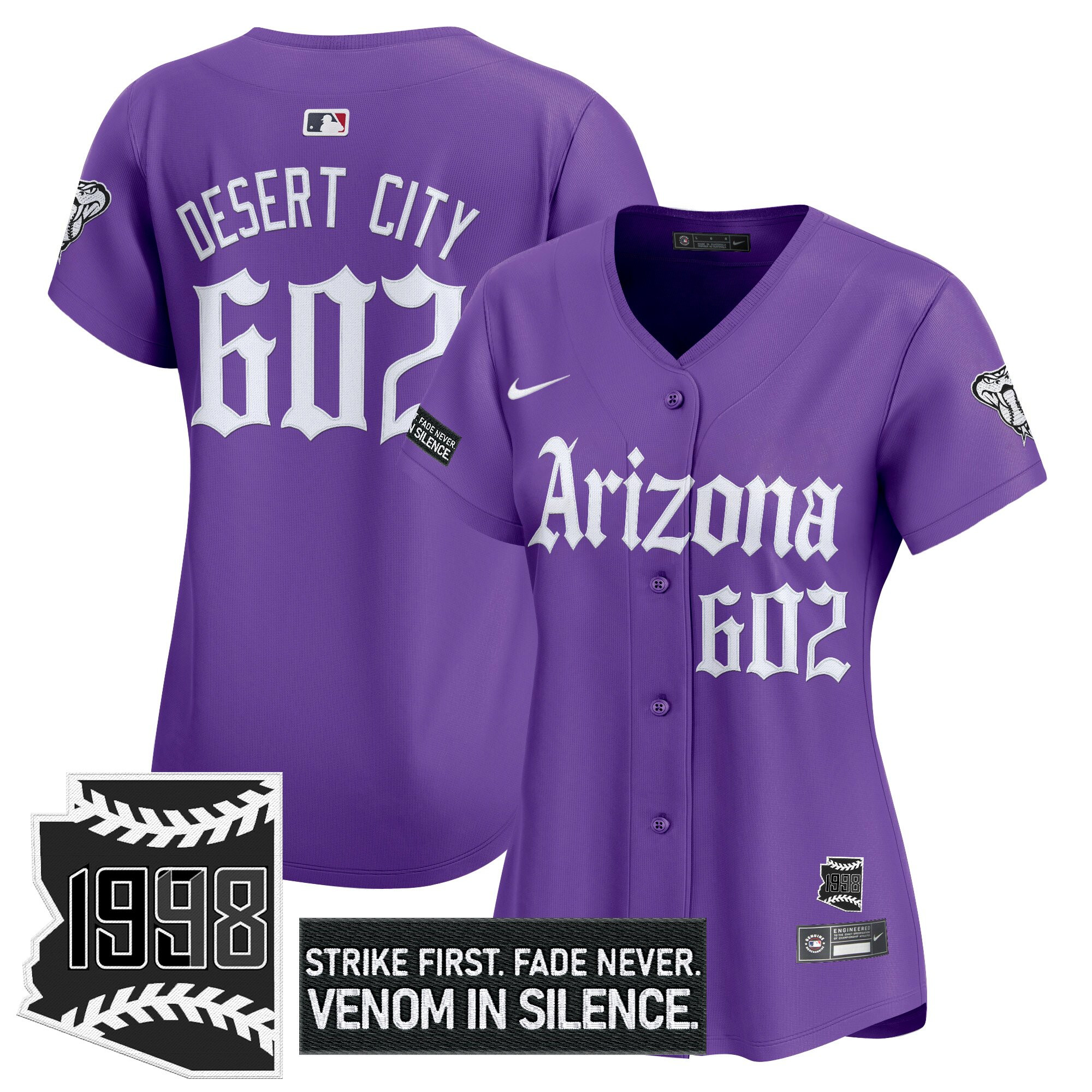 Women's Arizona Diamondbacks 'Gothic Desert Fang Edition' Vapor Premier Limited Jersey - All Stitched