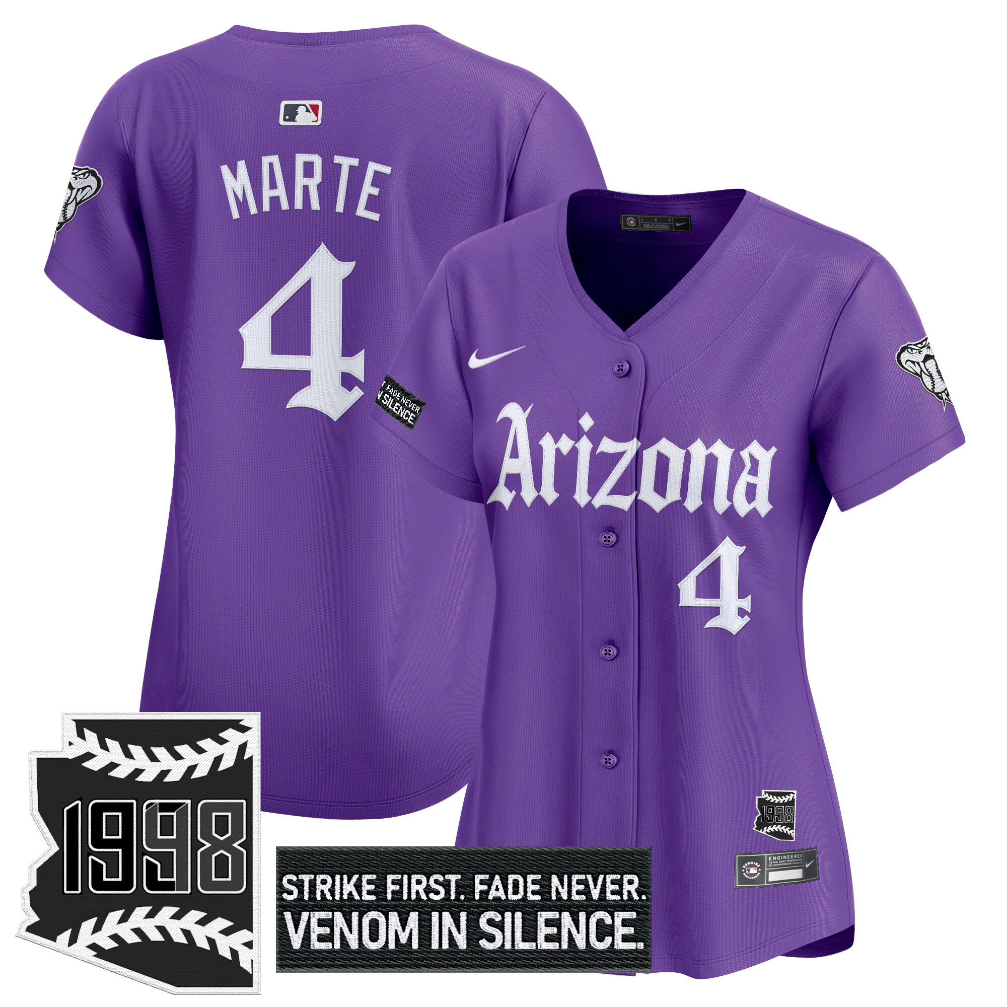 Women's Arizona Diamondbacks 'Gothic Desert Fang Edition' Vapor Premier Limited Jersey - All Stitched