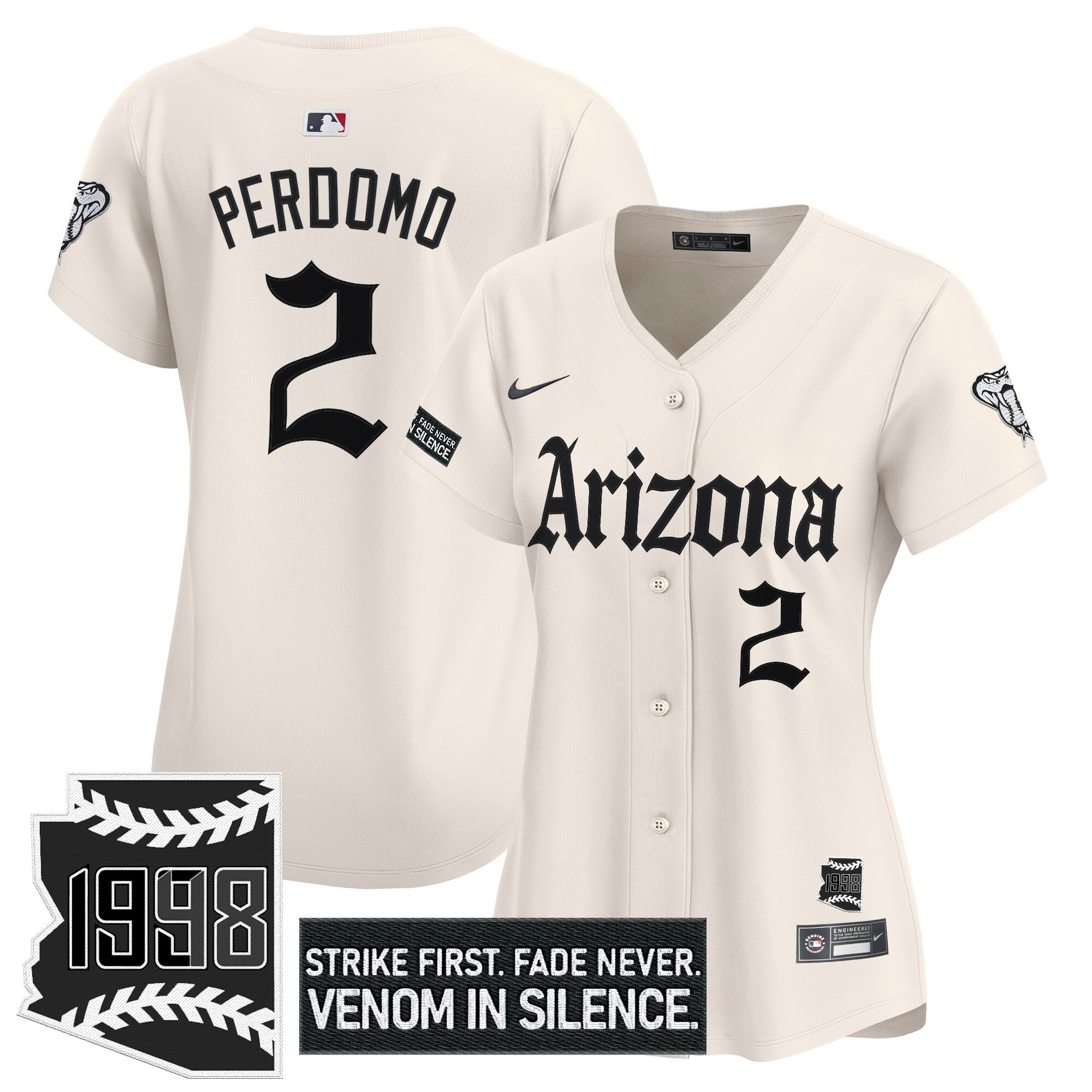 Women's Arizona Diamondbacks 'Gothic Desert Fang Edition' Vapor Premier Limited Jersey - All Stitched